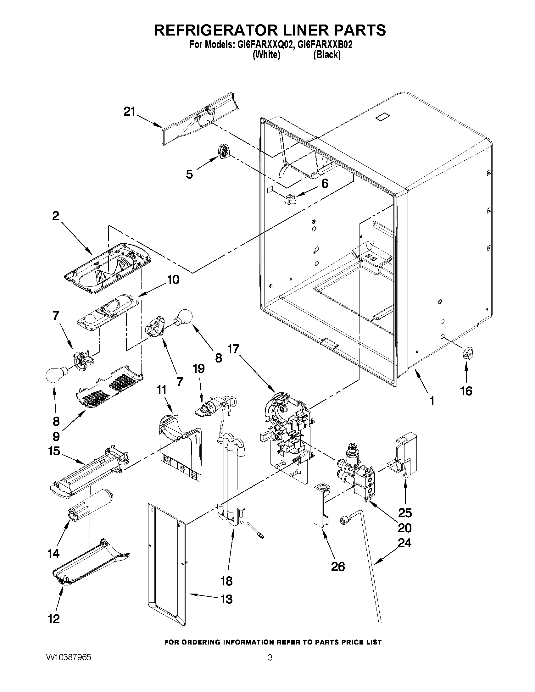 02 - REFRIGERATOR LINER PARTS