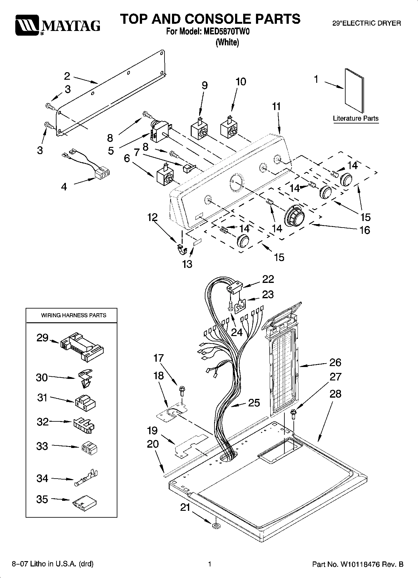 01 - TOP AND CONSOLE PARTS