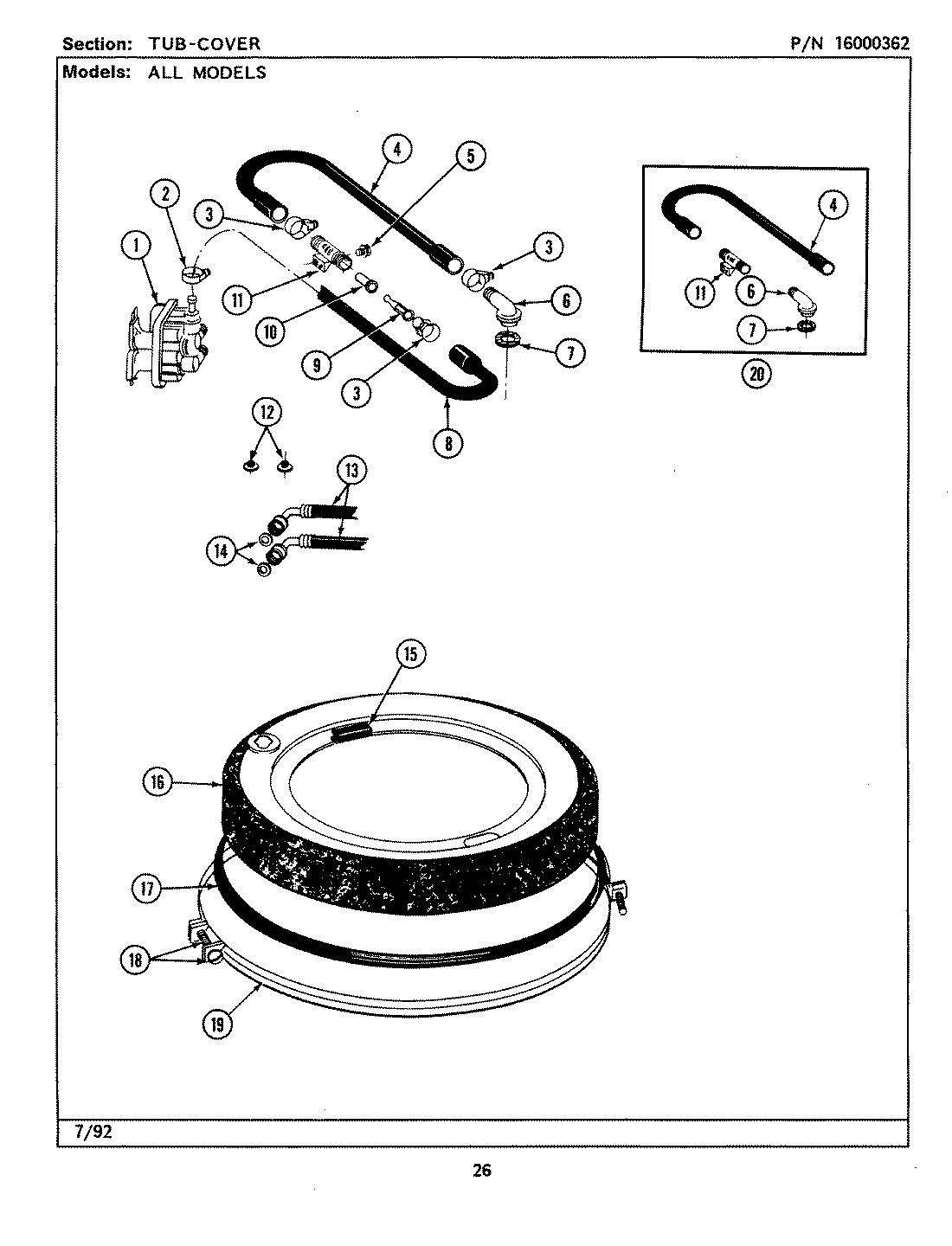 15 - TUB COVER (LSG7800AAE)