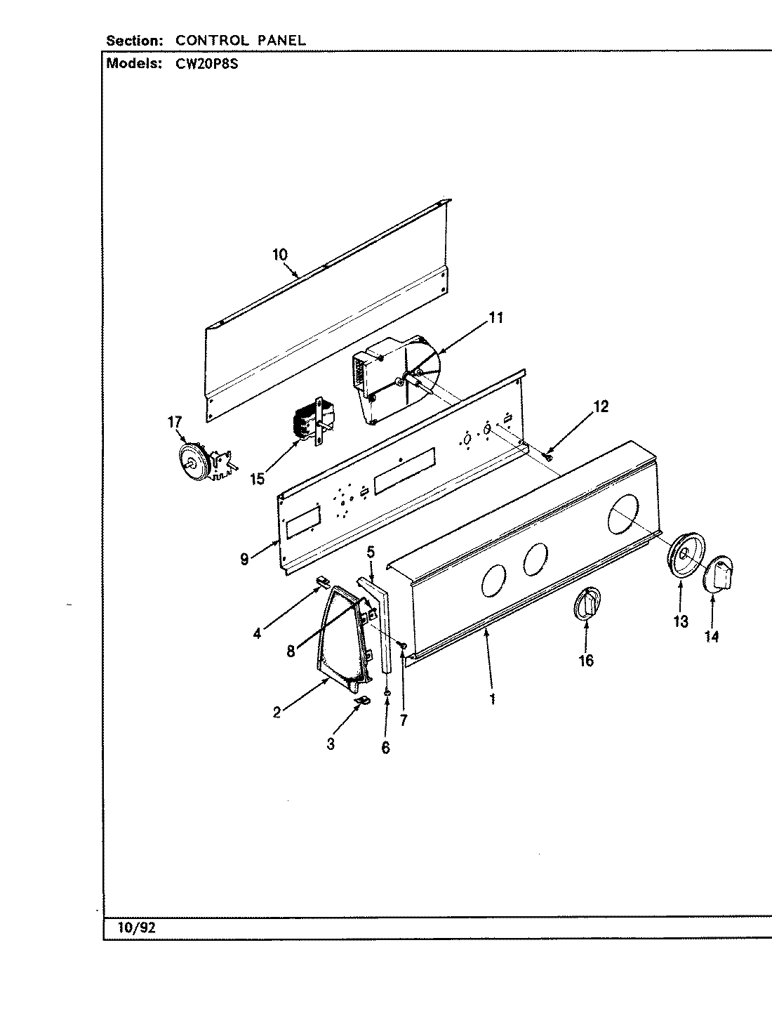 02 - CONTROL PANEL (CW20P8xS)(REV. A-E)