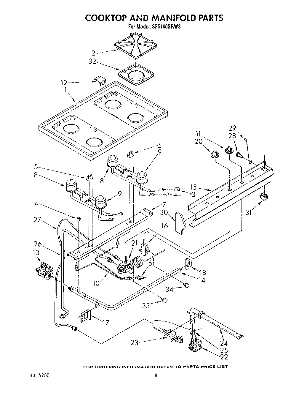 07 - COOKTOP AND MANIFOLD , LIT/OPTIONAL
