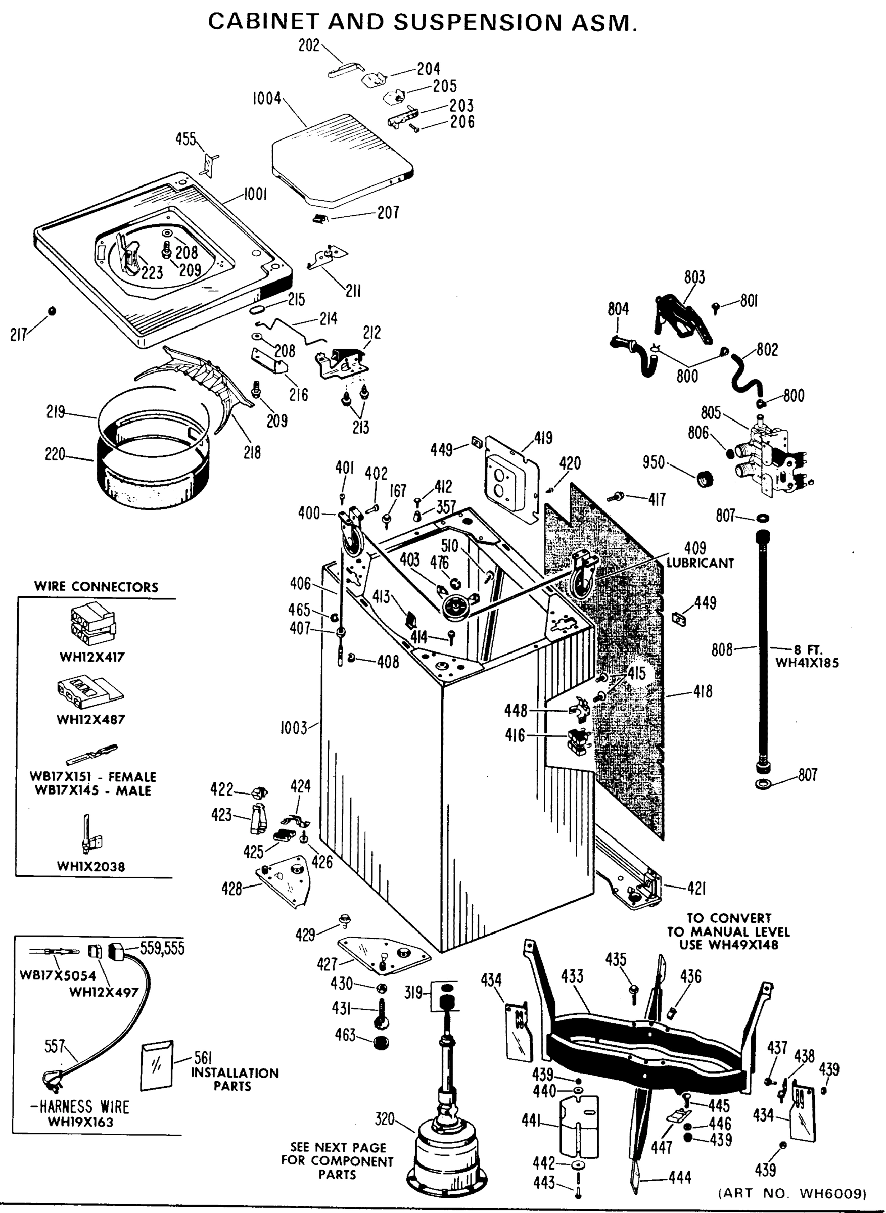 CABINET AND SUSPENSION ASM.