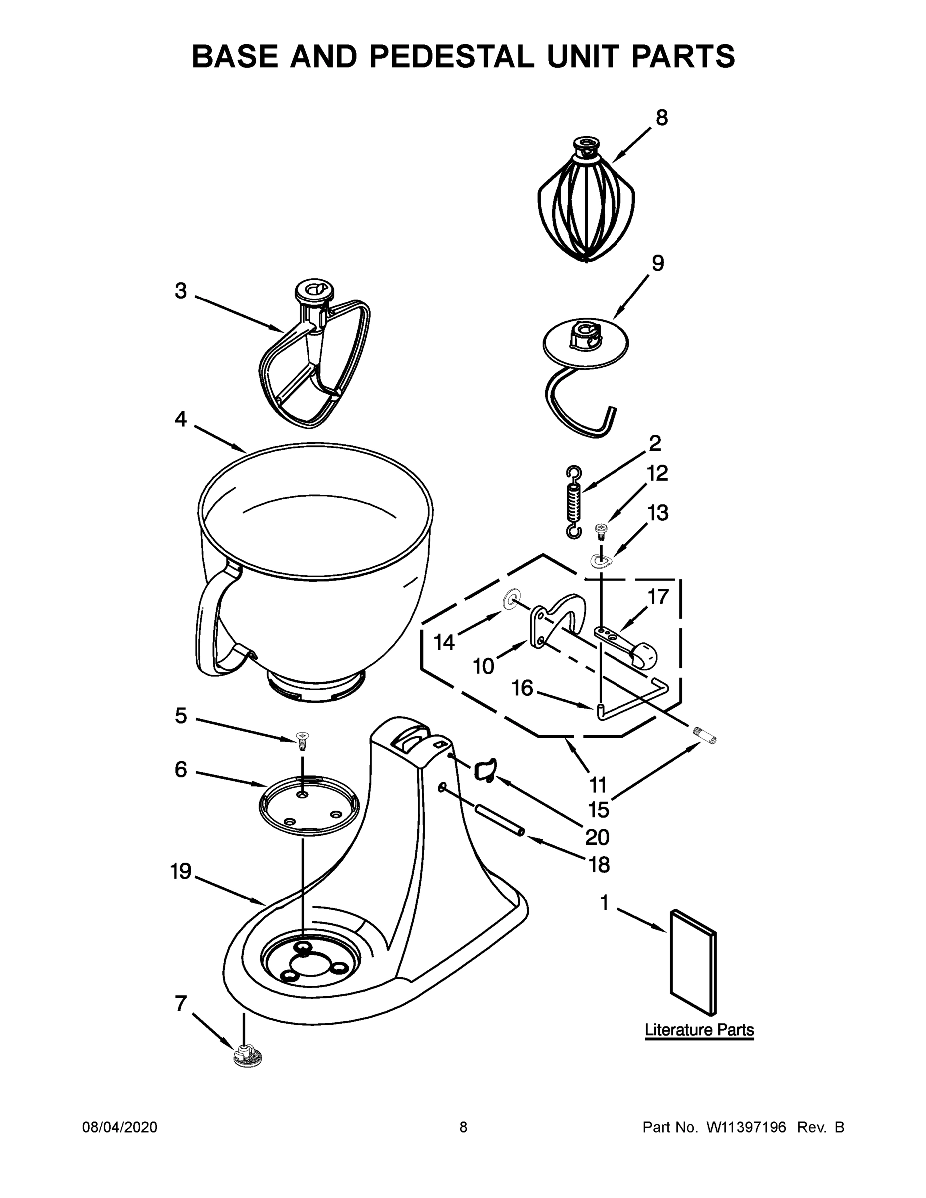 05 - BASE AND PEDESTAL UNIT PARTS