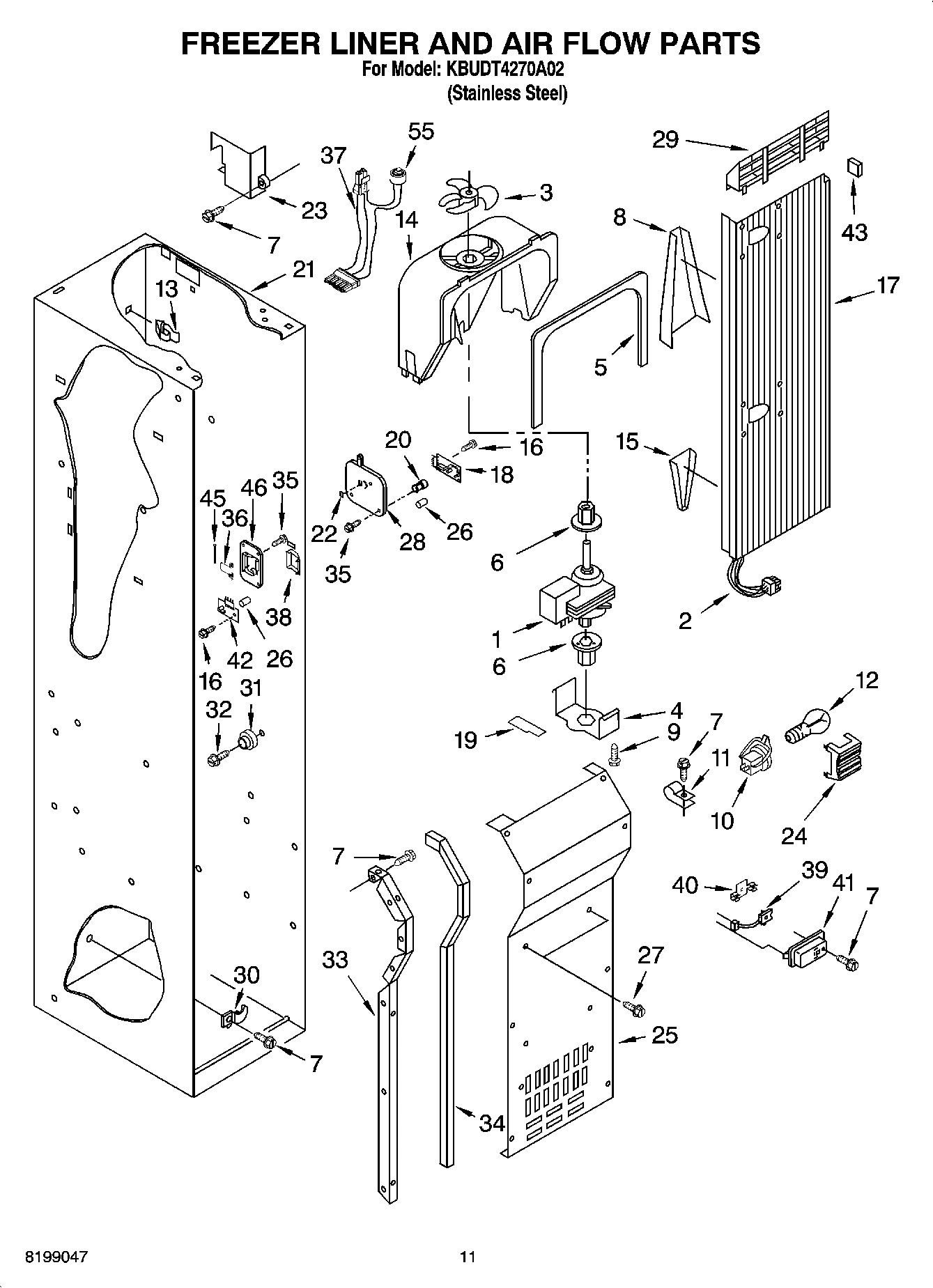 08 - FREEZER LINER AND AIR FLOW PARTS