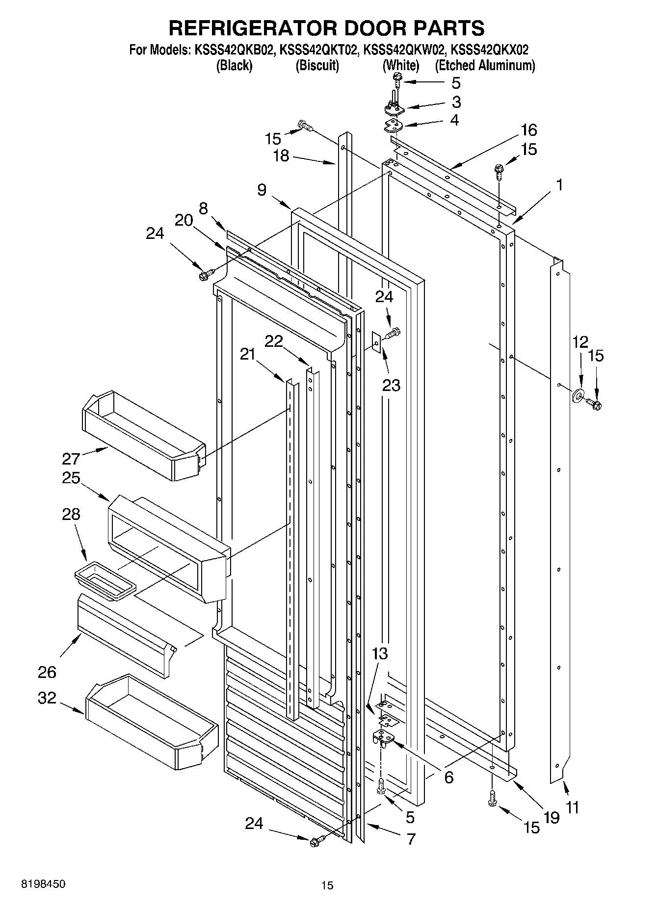 10 - REFRIGERATOR DOOR PARTS