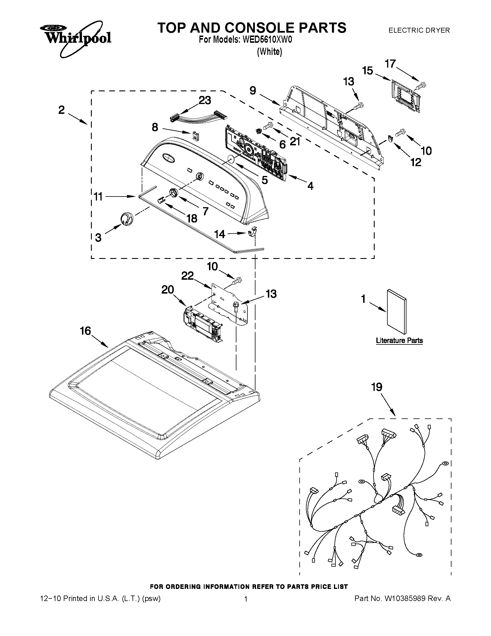 01 - TOP AND CONSOLE PARTS