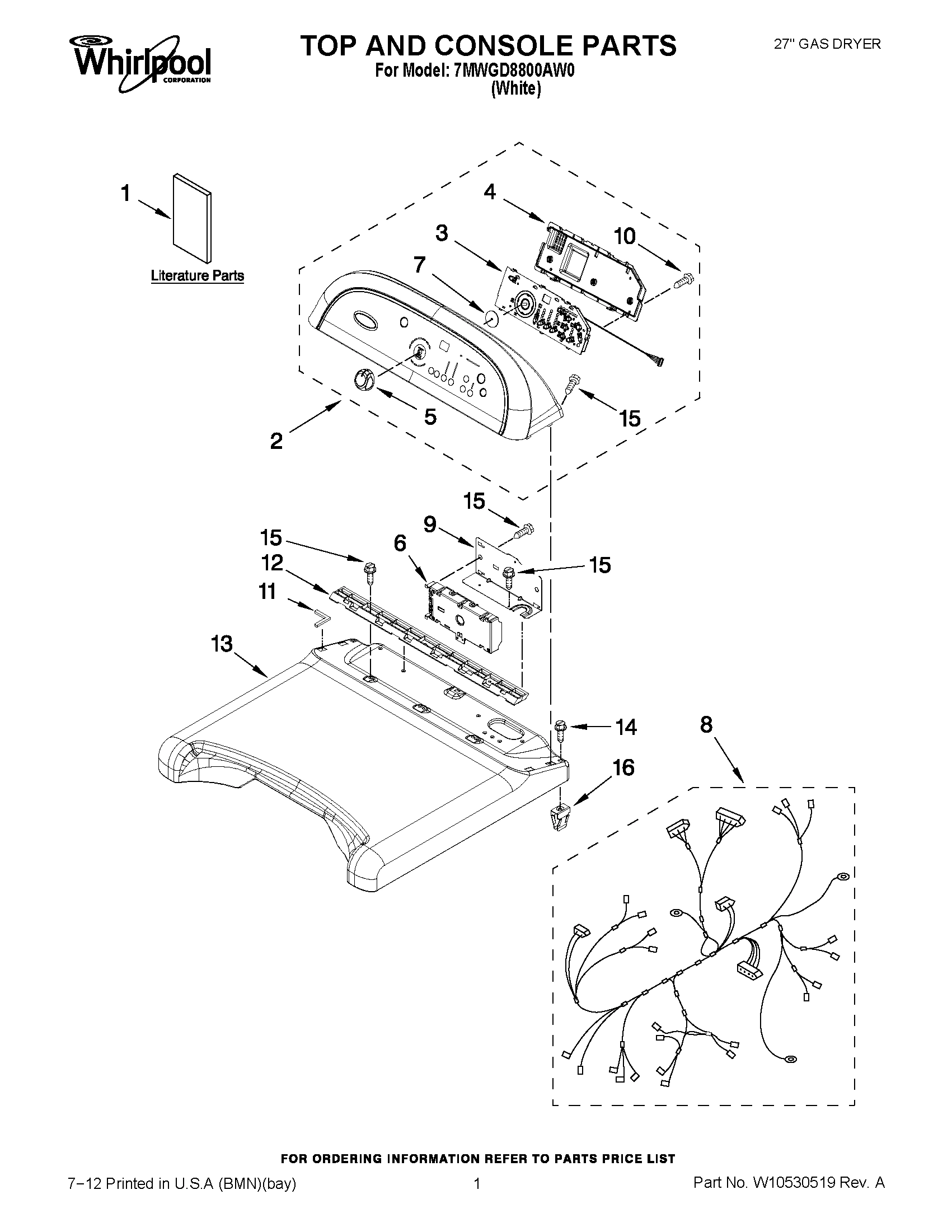 01 - TOP AND CONSOLE PARTS