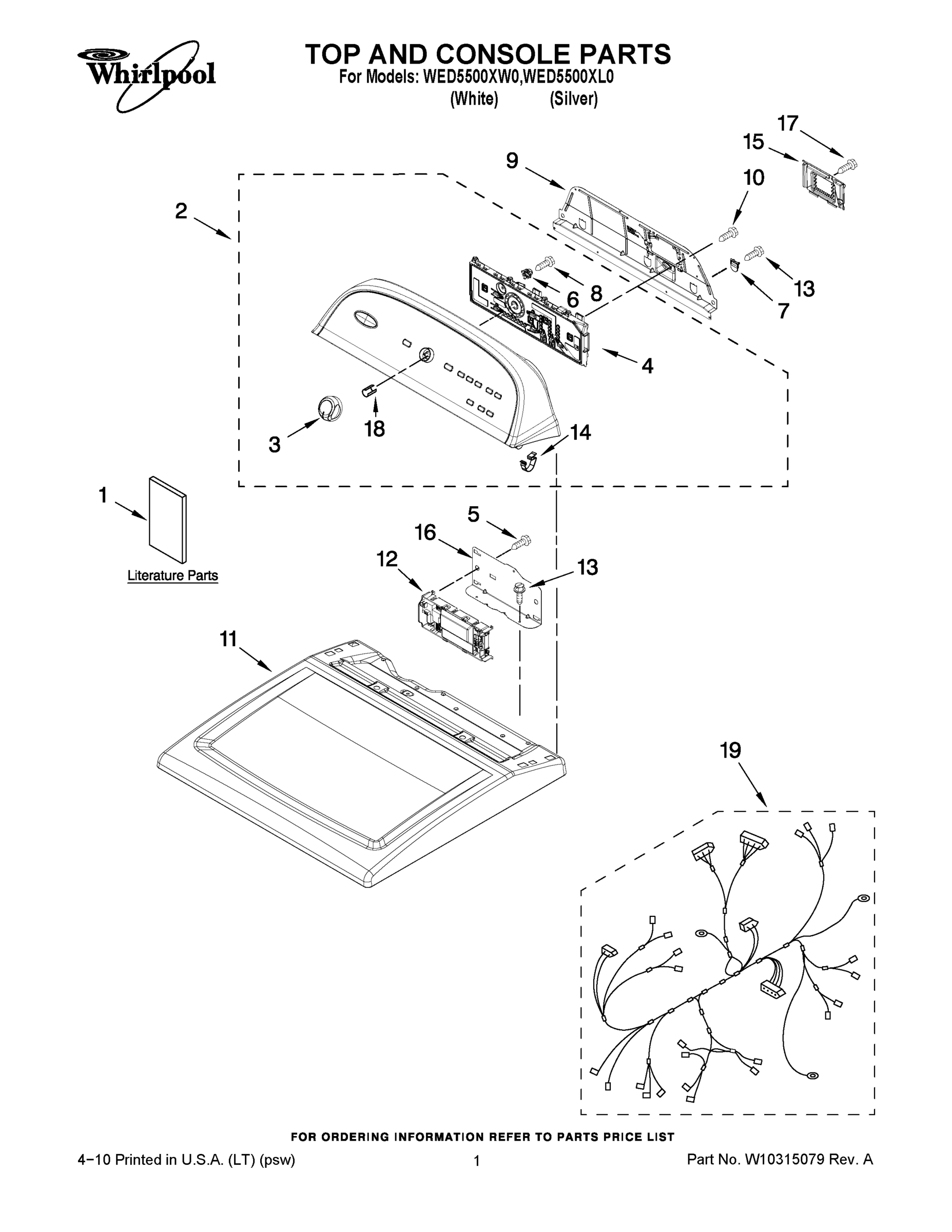 01 - TOP AND CONSOLE PARTS