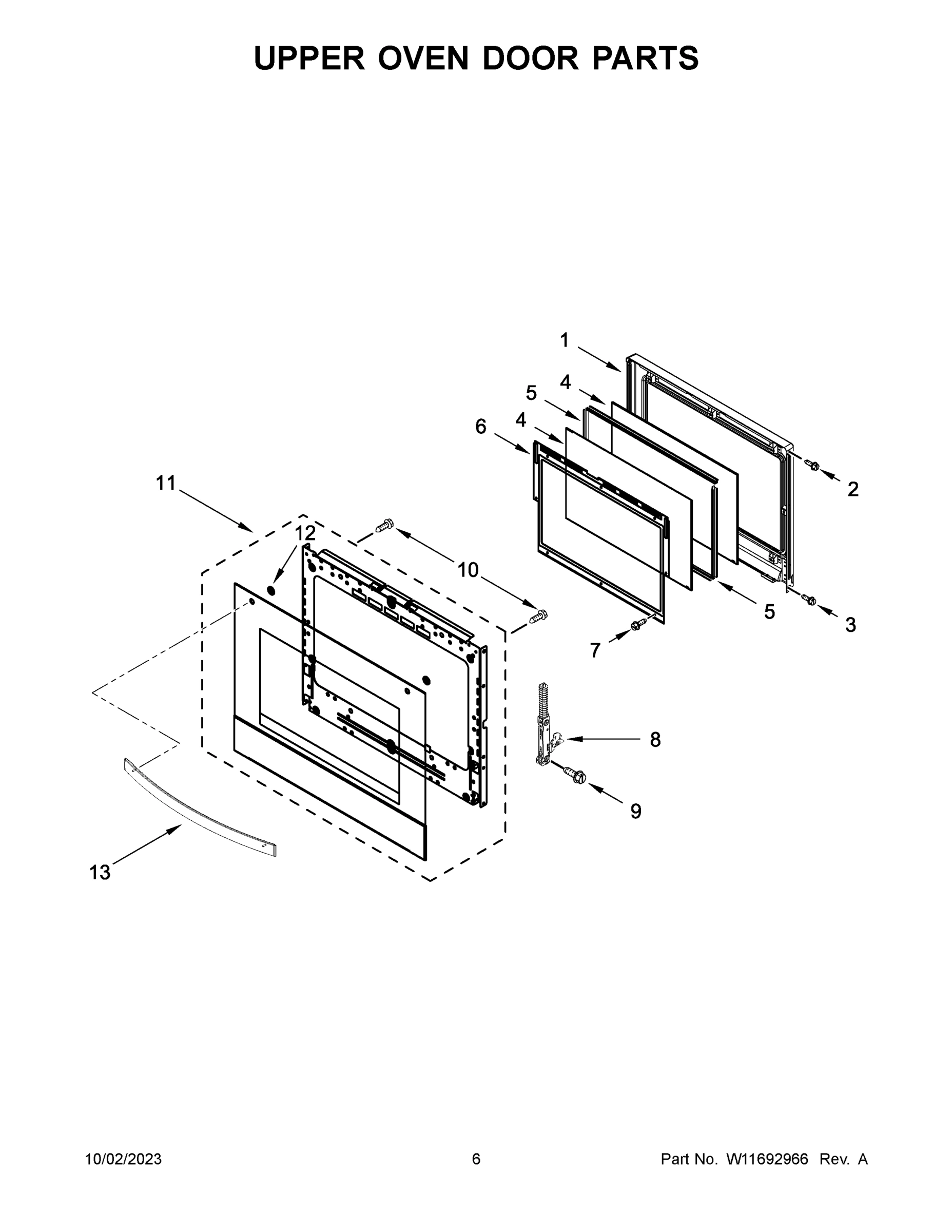 04 - UPPER OVEN DOOR PARTS