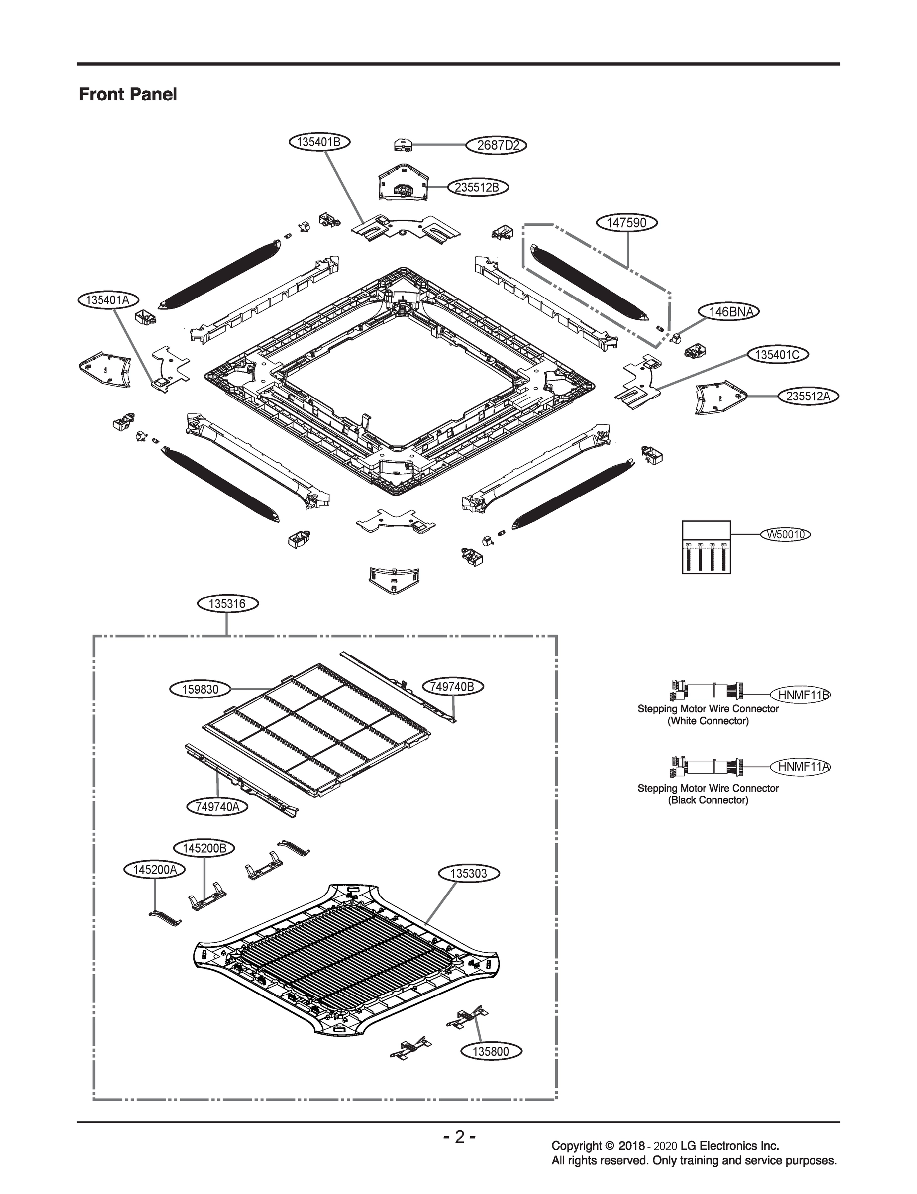 FRONT PANEL 135401B