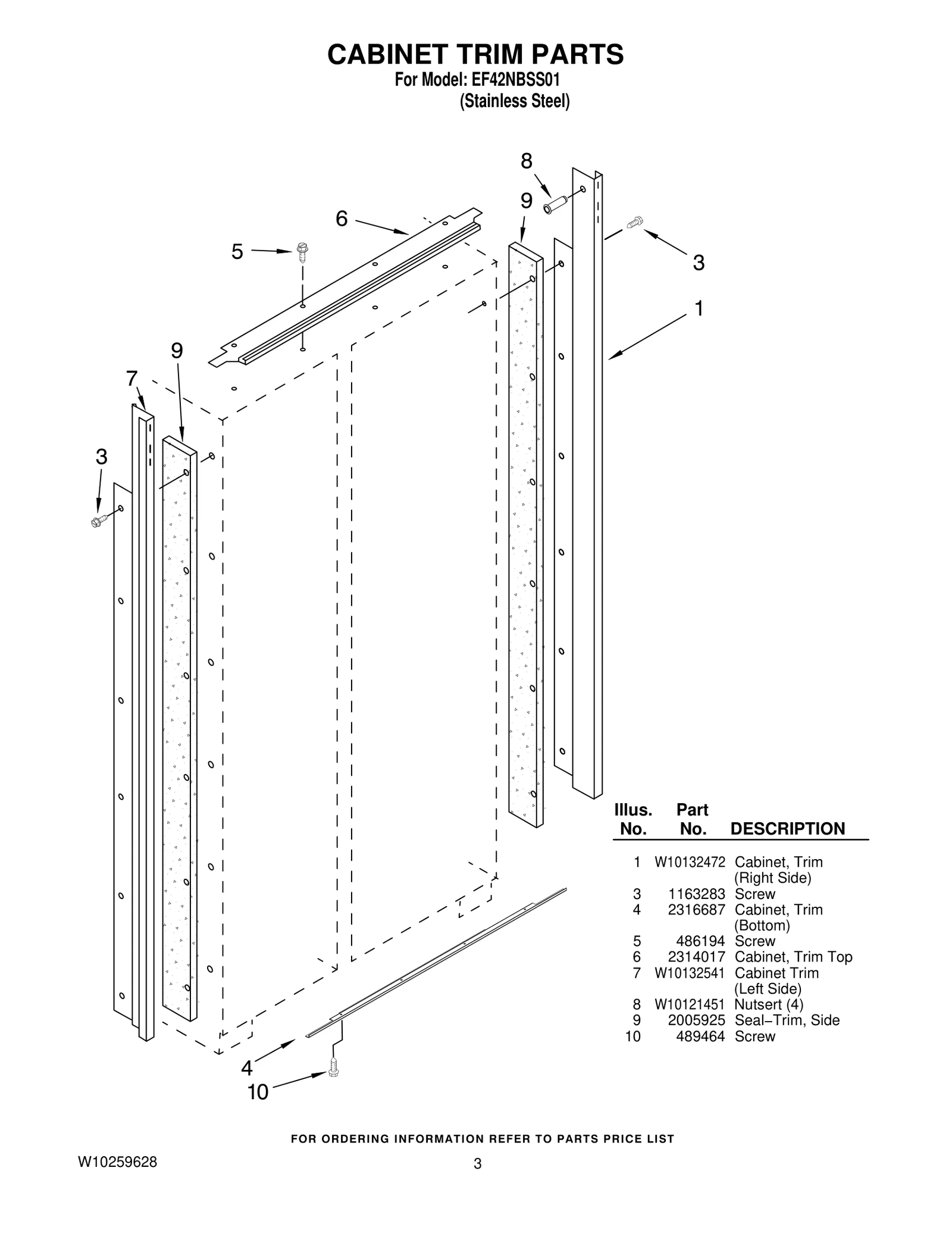 CABINET TRIM PARTS