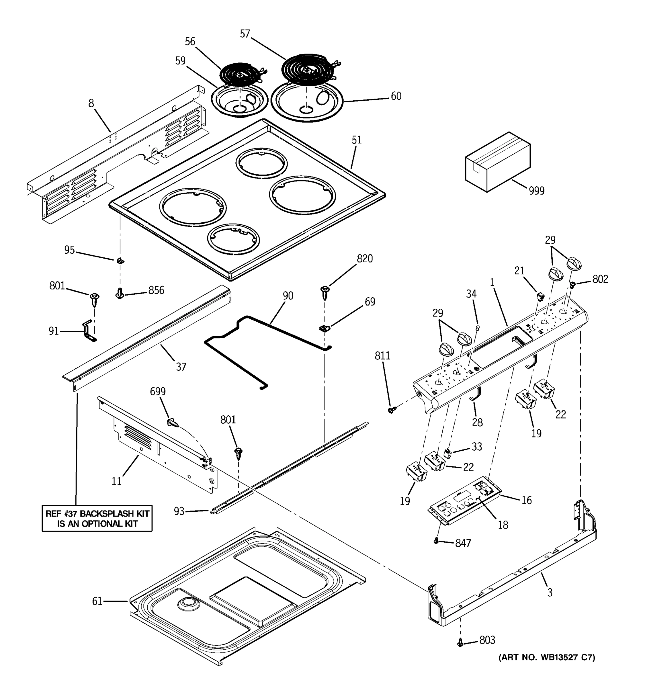 CONTROL PANEL & COOKTOP