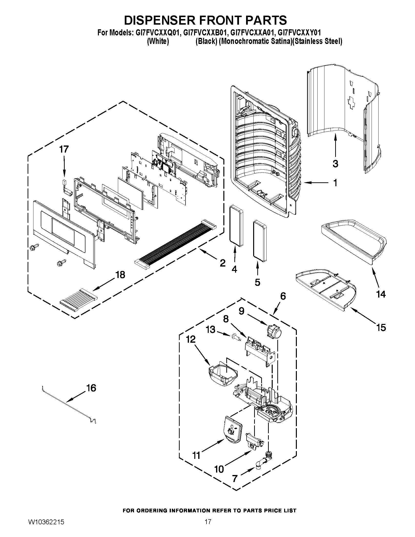 09 - DISPENSER FRONT PARTS