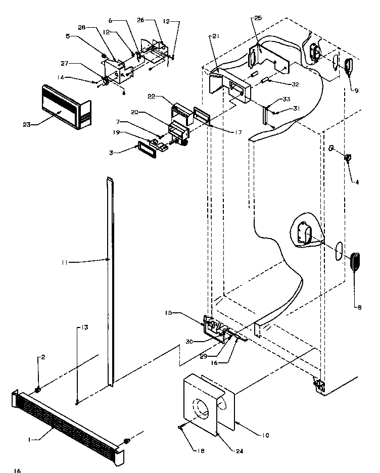14 - REF/FZ CONTROLS AND CABINET PARTS