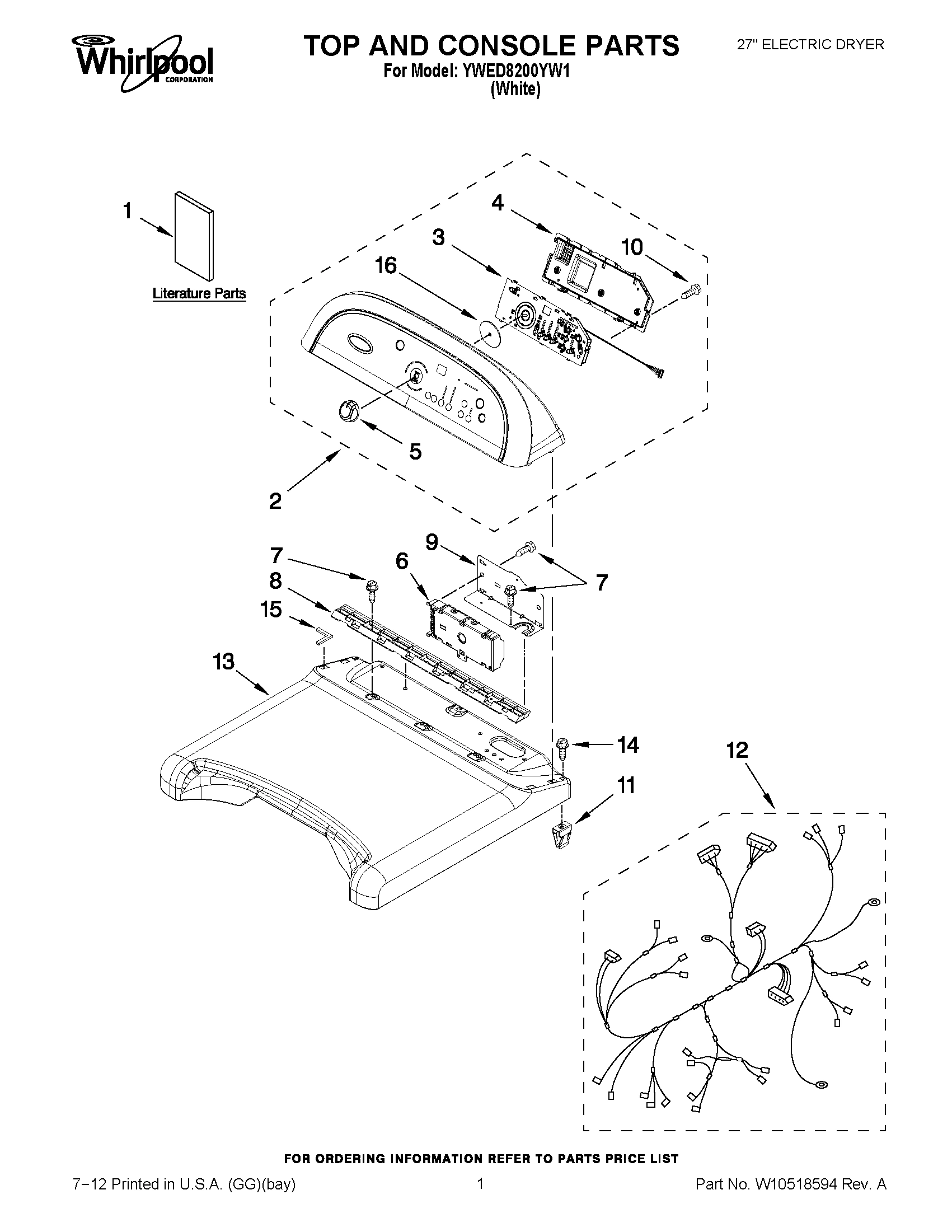 01 - TOP AND CONSOLE PARTS