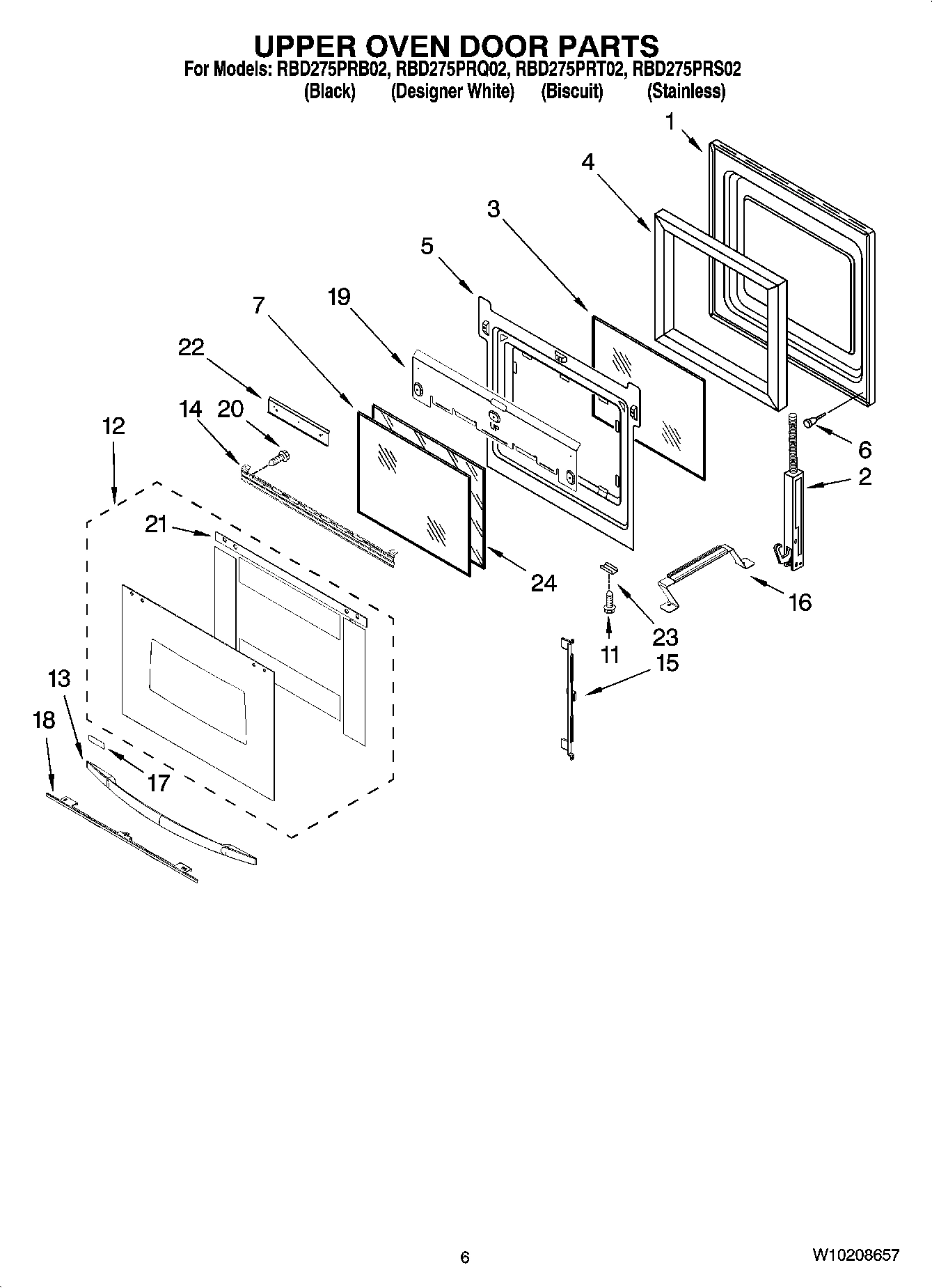 04 - UPPER OVEN DOOR PARTS