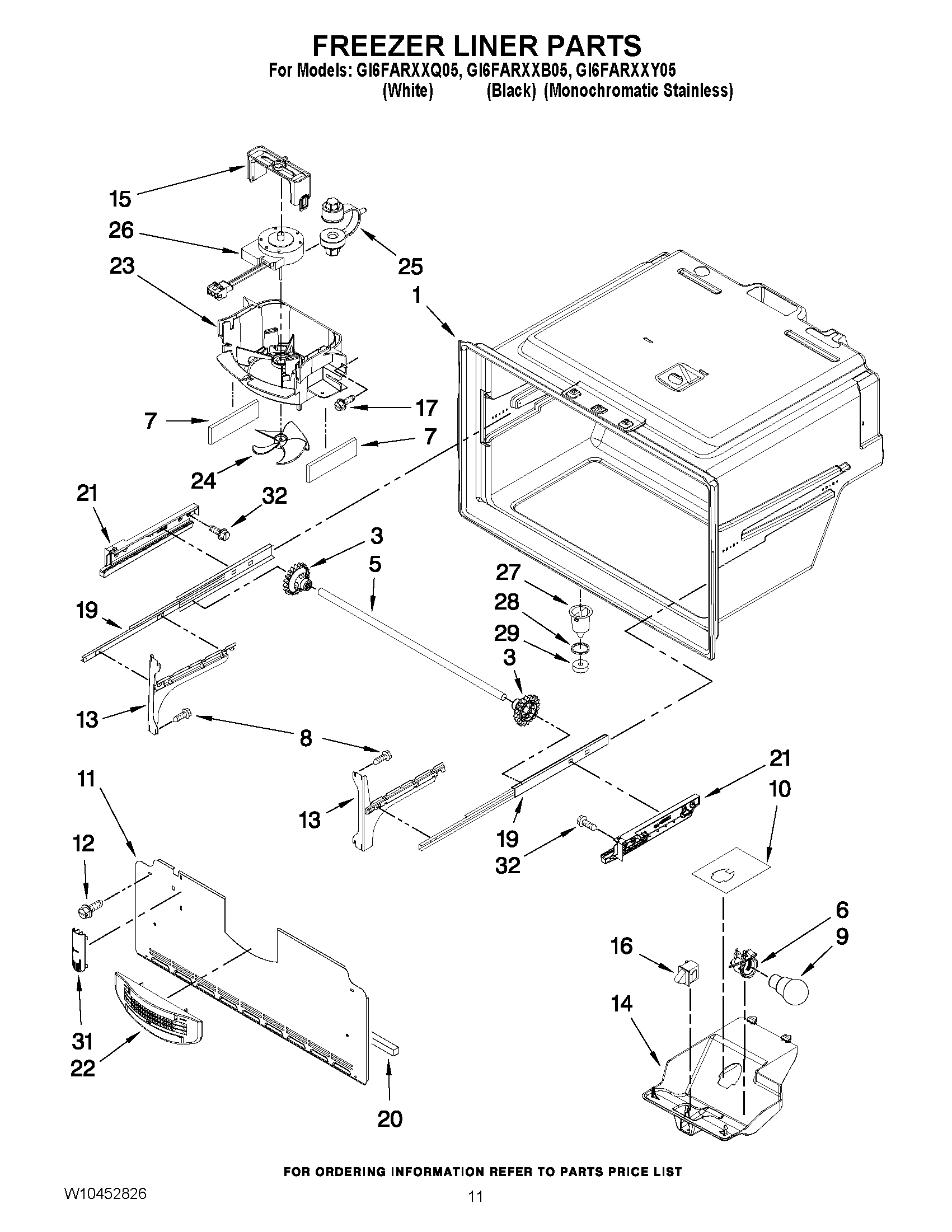 06 - FREEZER LINER PARTS