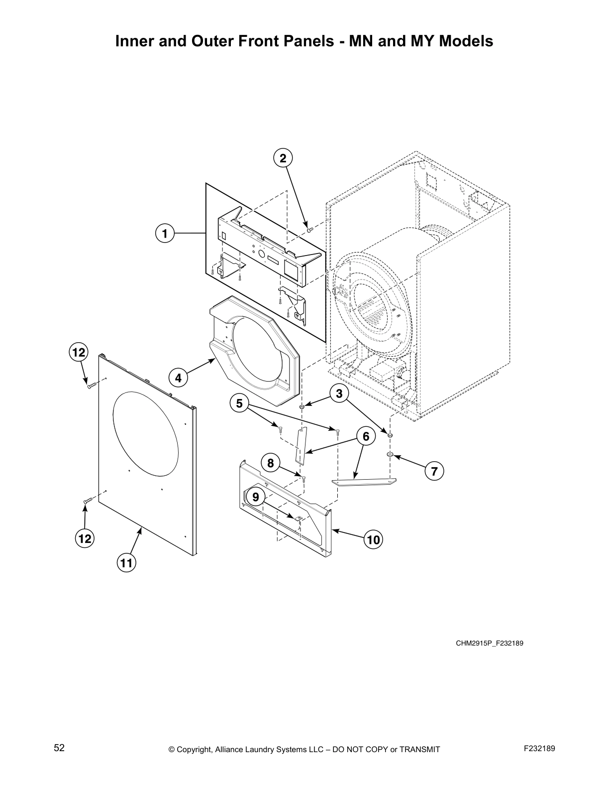 Inner and Outer Front Panels - MN and MY Models