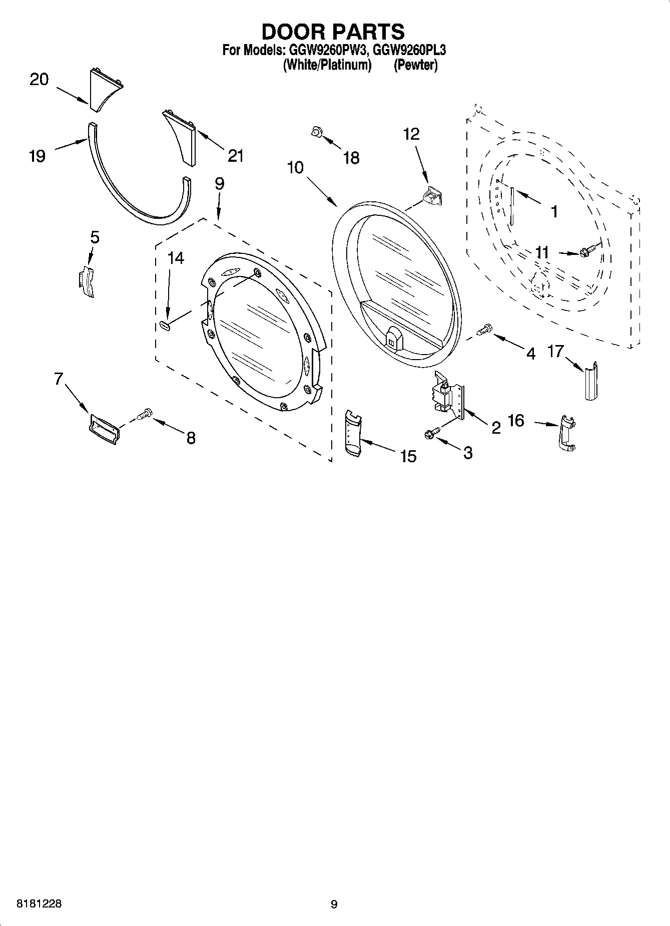 05 - DOOR PARTS, OPTIONAL PARTS (NOT INCLUDED)