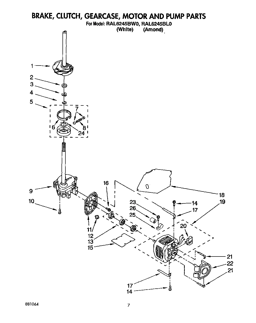 05 - BRAKE, CLUTCH, GEARCASE, MOTOR & PUMP