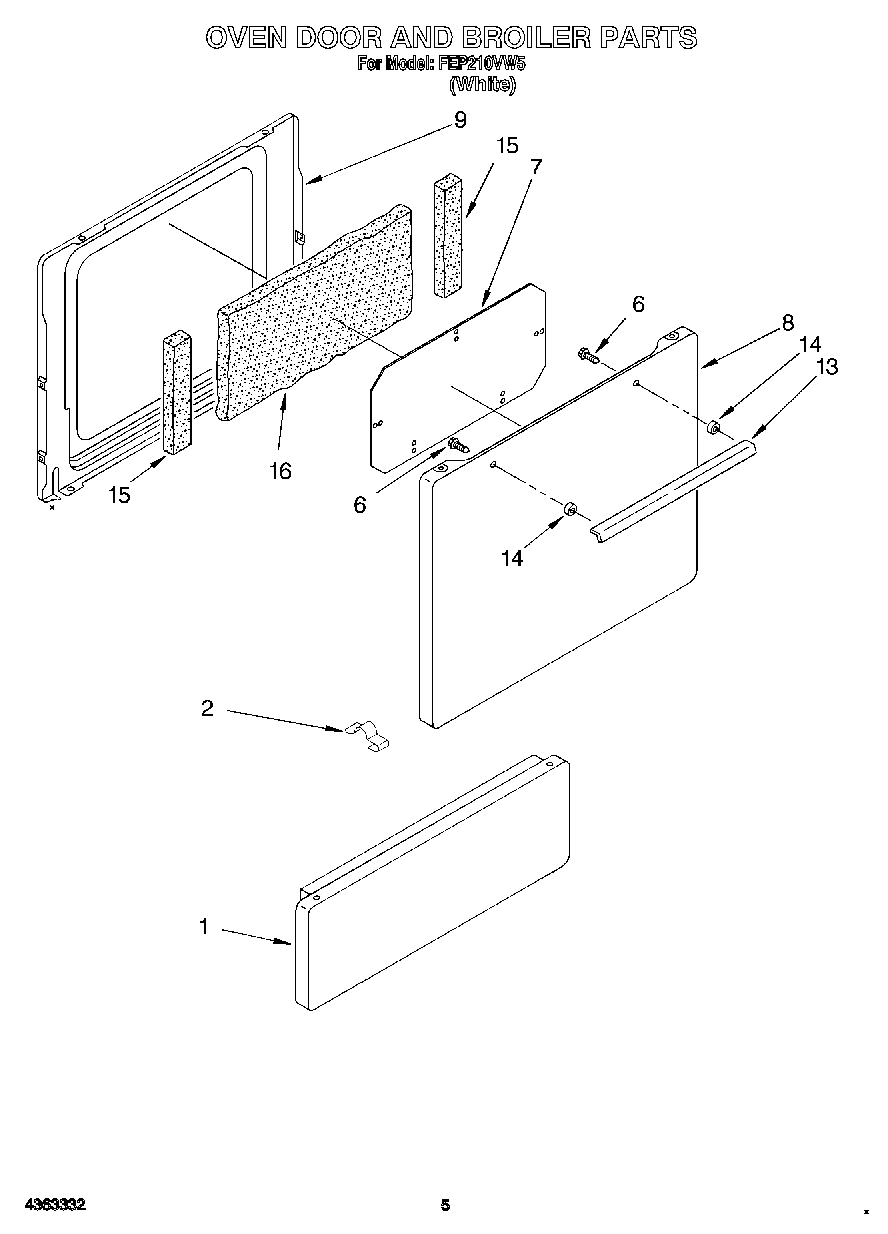 04 - OVEN DOOR AND BROILER