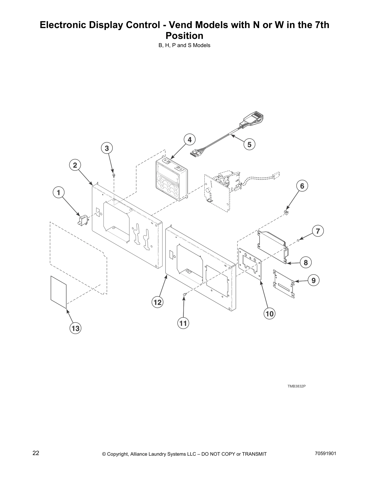Electronic Display Control - Vend Models with N or W in the 7th 
Position