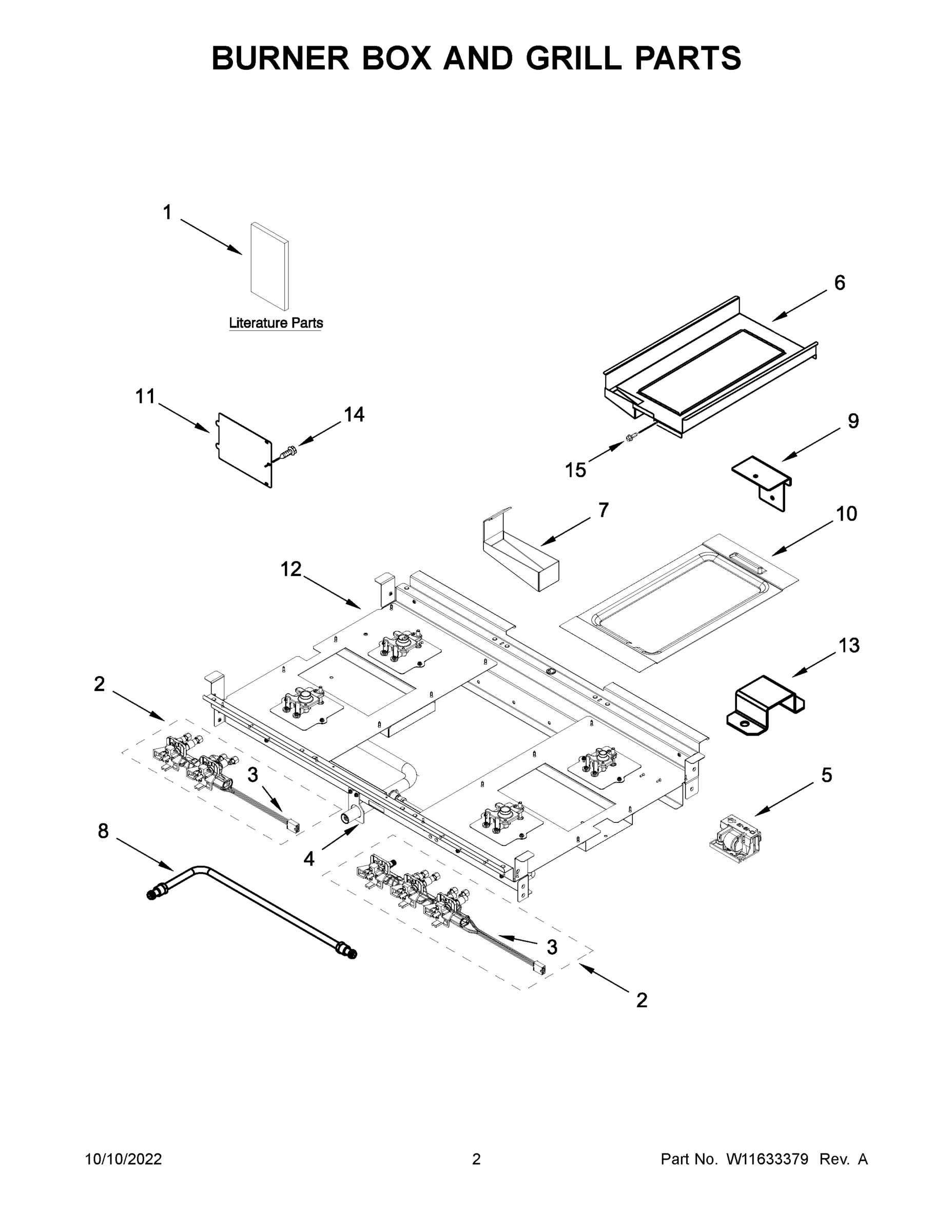 02 - BURNER BOX AND GRILL PARTS