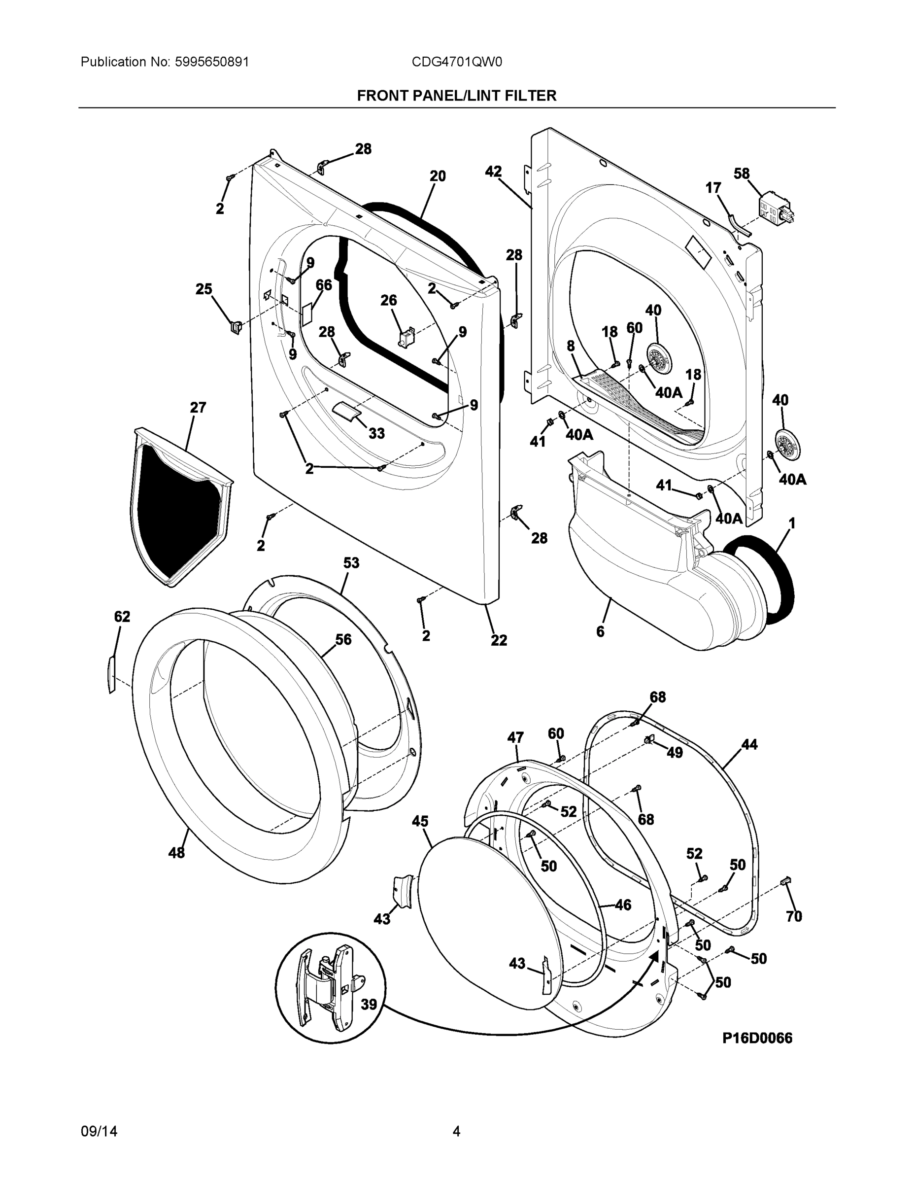 03 - FRONT PANEL/LINT FILTER