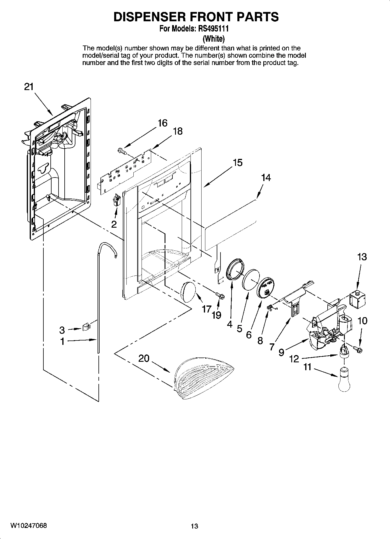 08 - DISPENSER FRONT PARTS