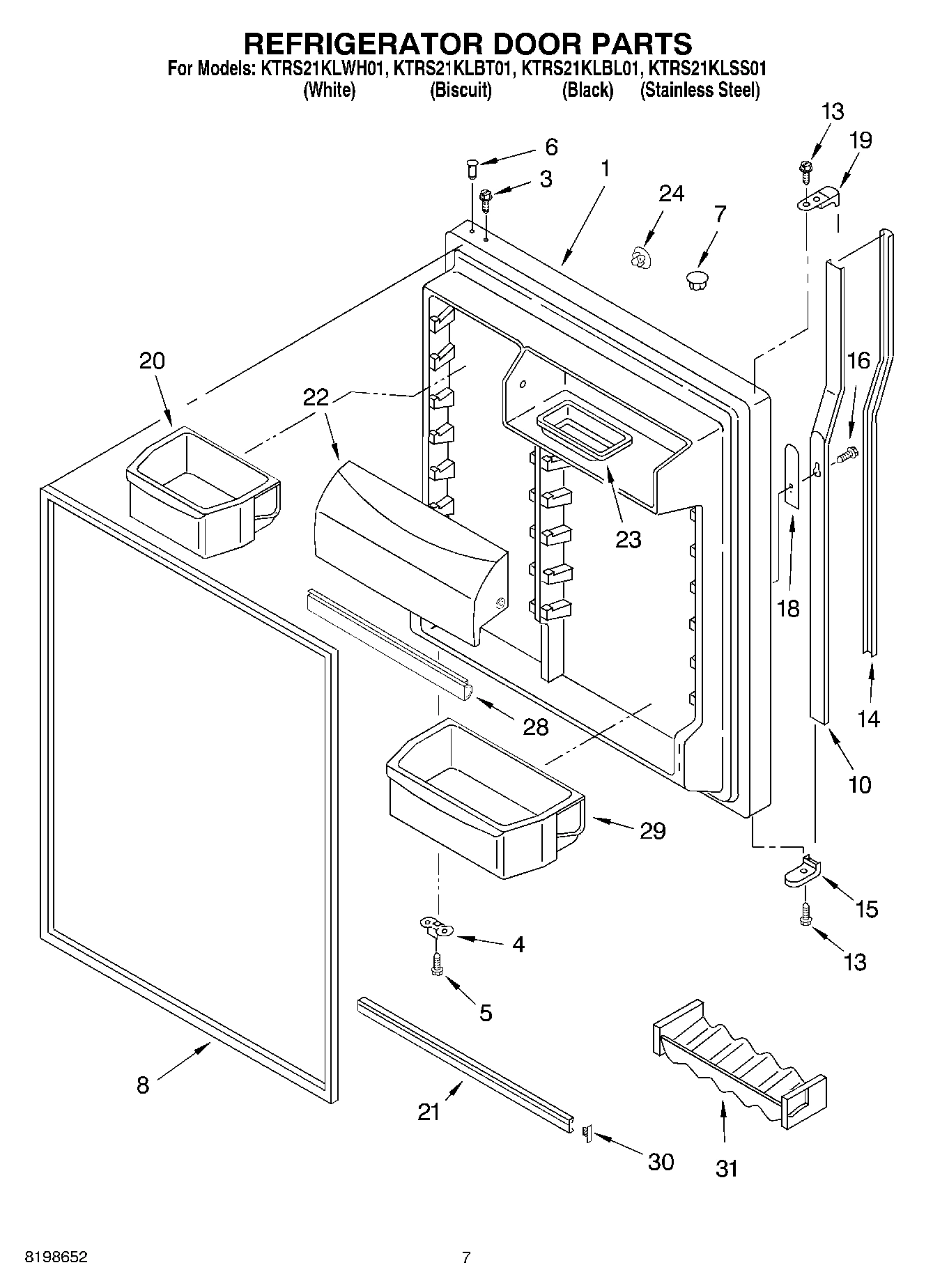 04 - REFRIGERATOR DOOR PARTS