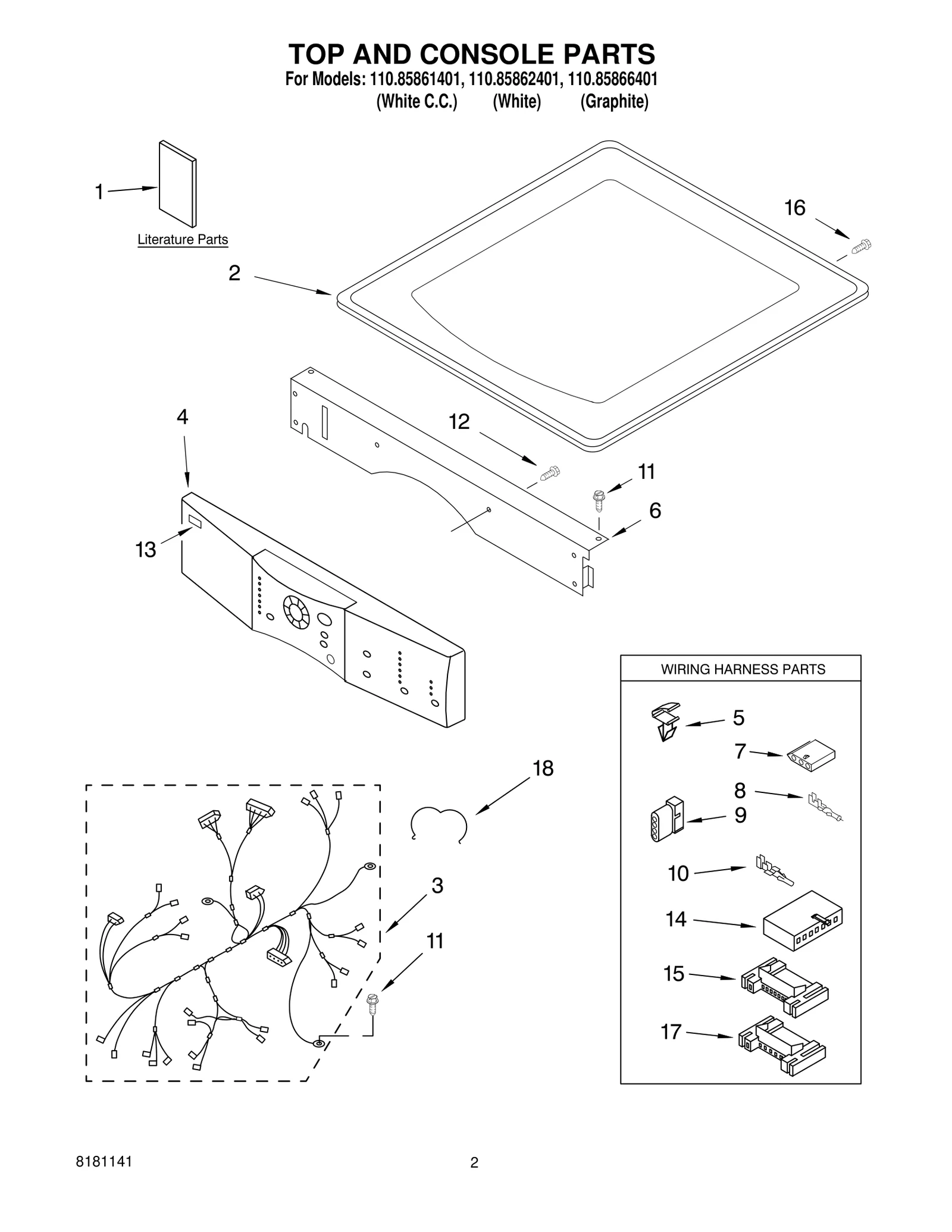 TOP AND CONSOLE PARTS