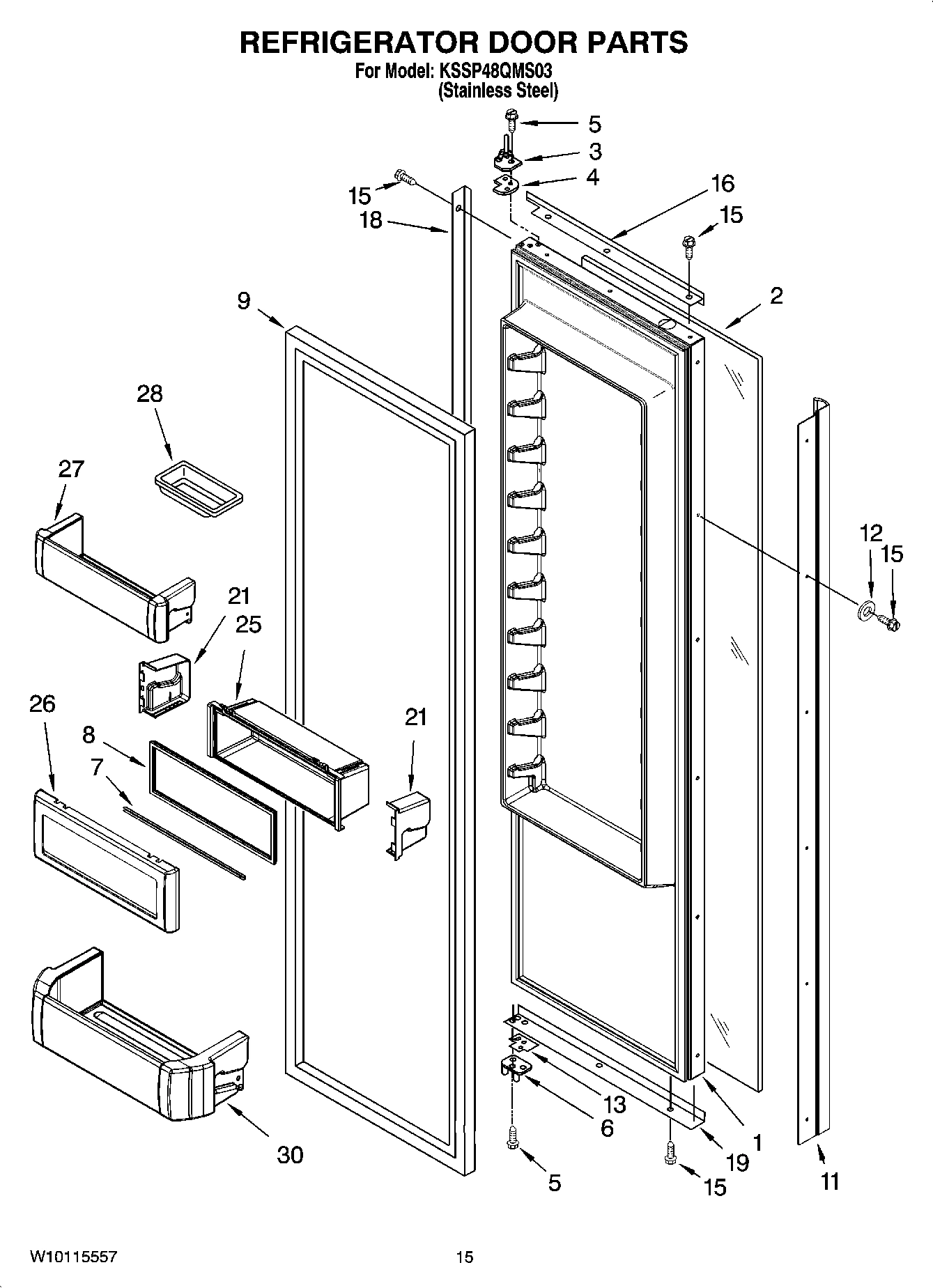 10 - REFRIGERATOR DOOR PARTS