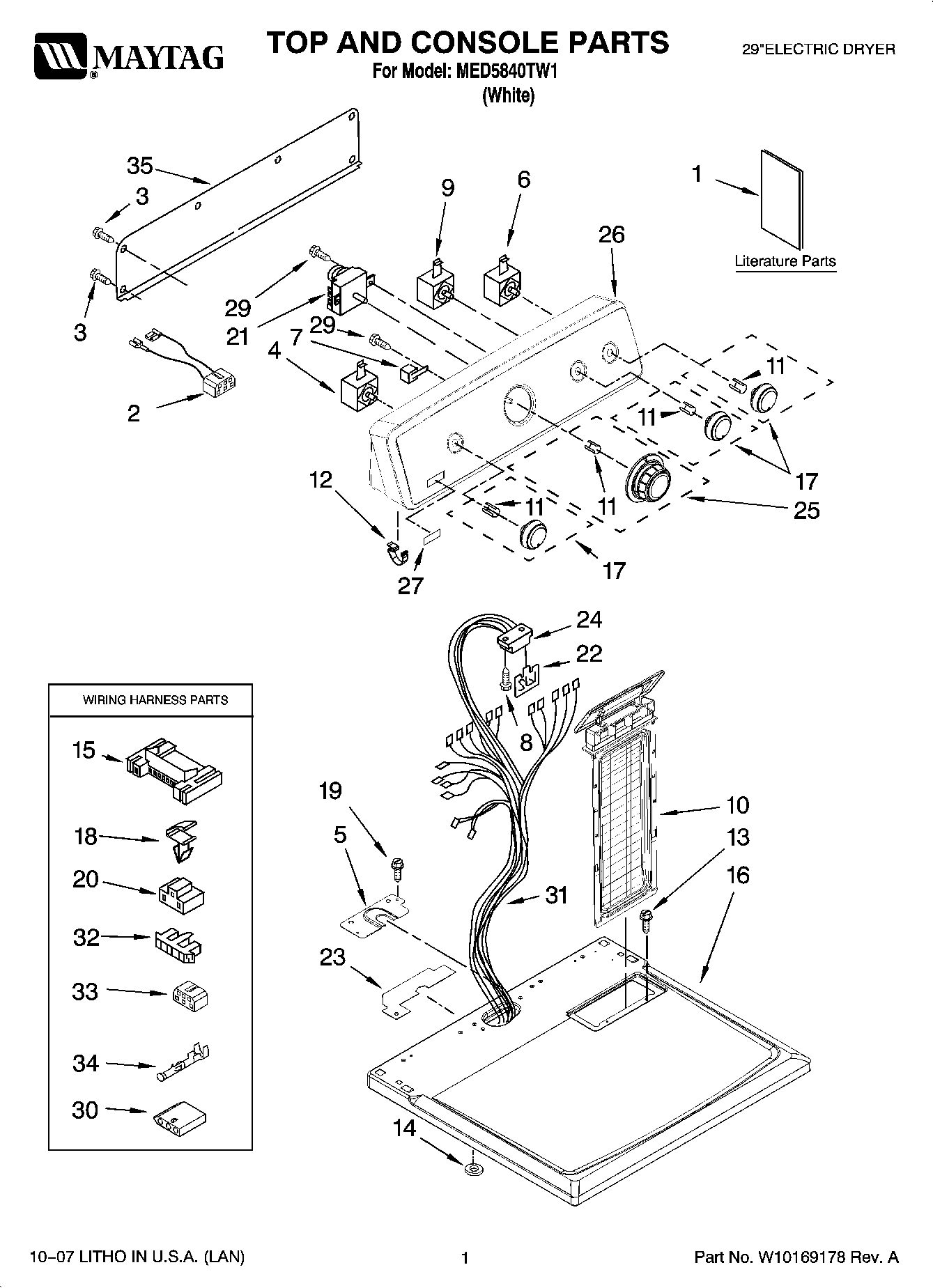 01 - TOP AND CONSOLE PARTS