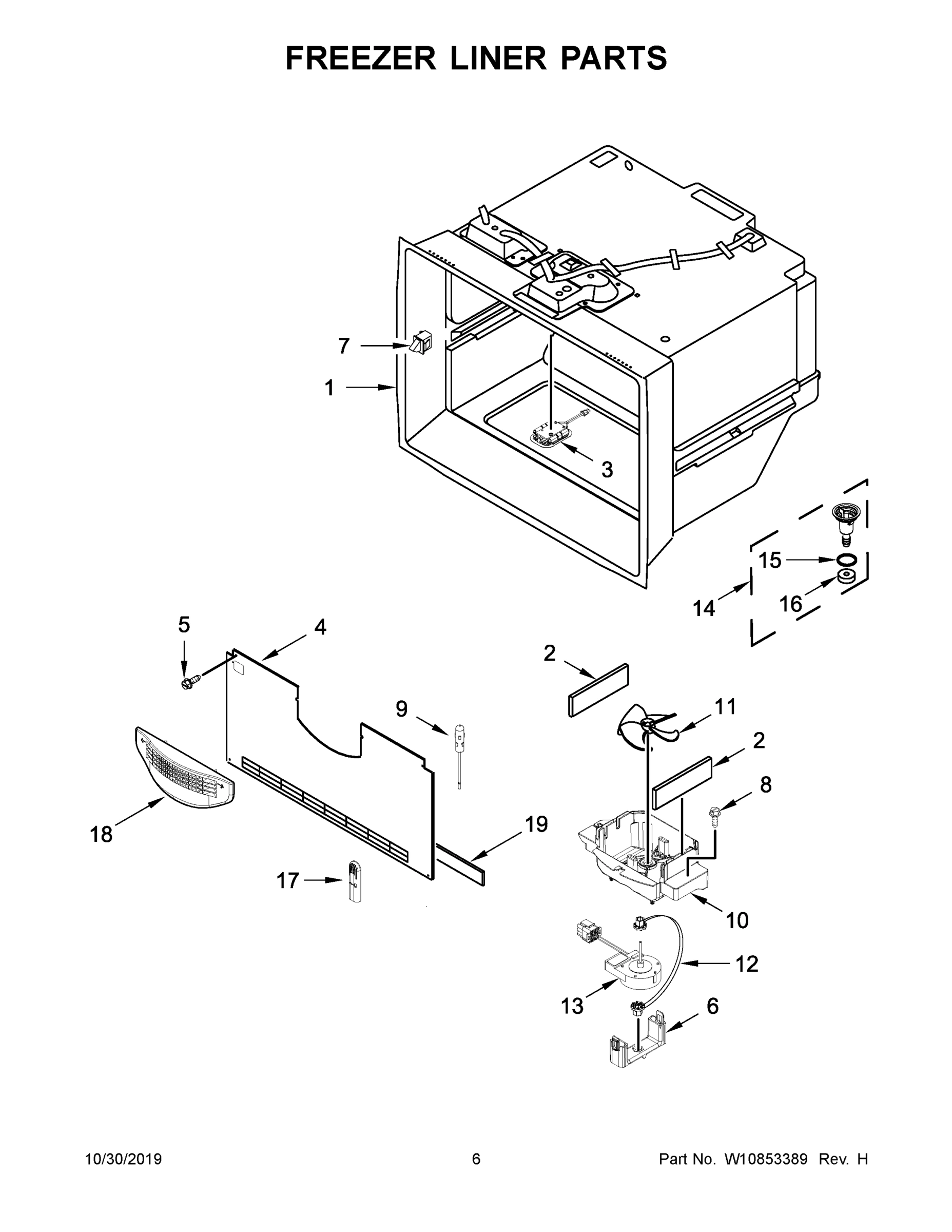 04 - FREEZER LINER PARTS