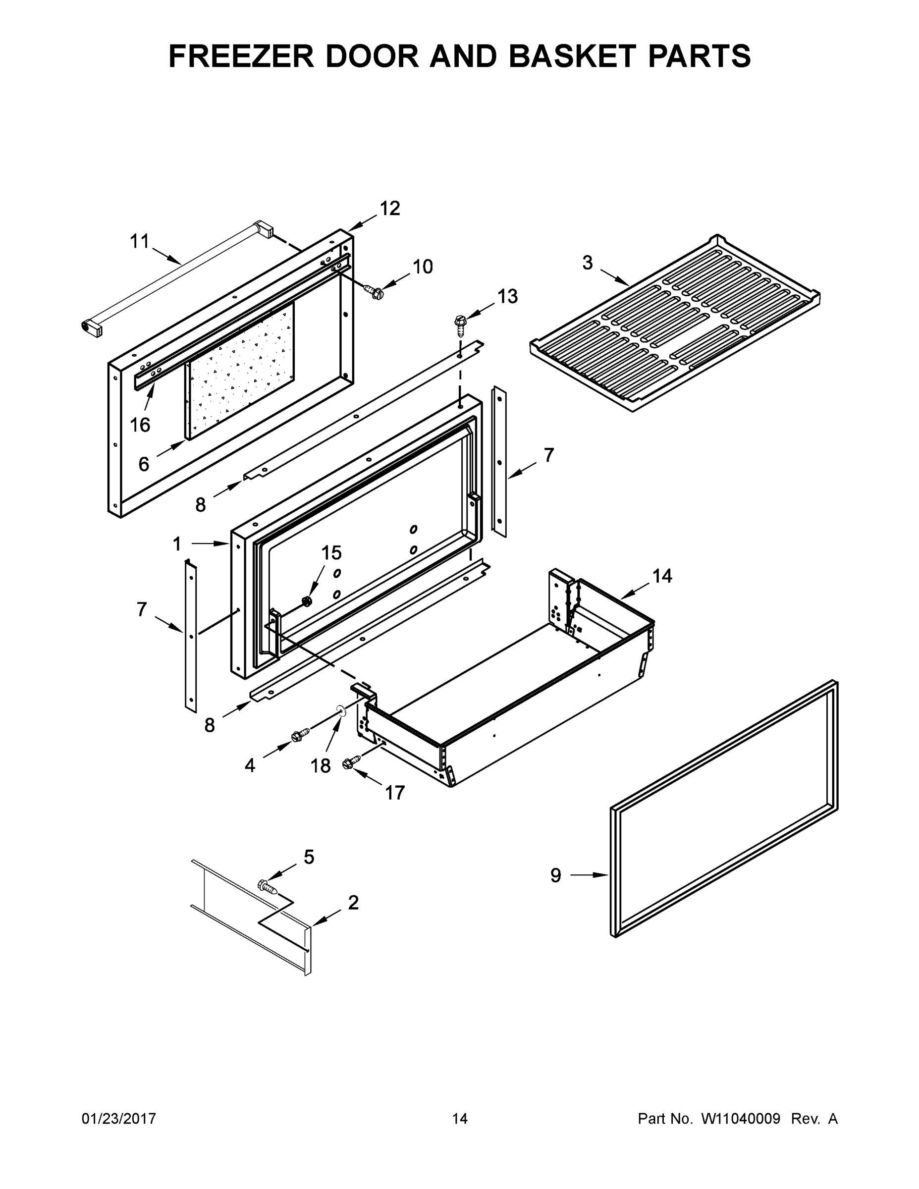 08 - FREEZER DOOR AND BASKET PARTS