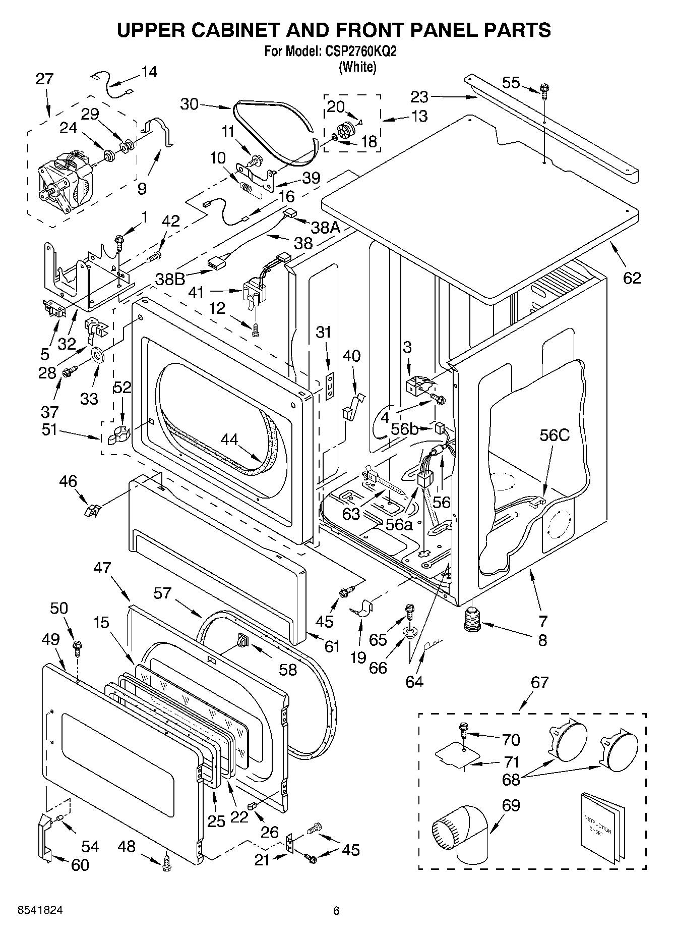 03 - UPPER CABINET AND FRONT PANEL PARTS