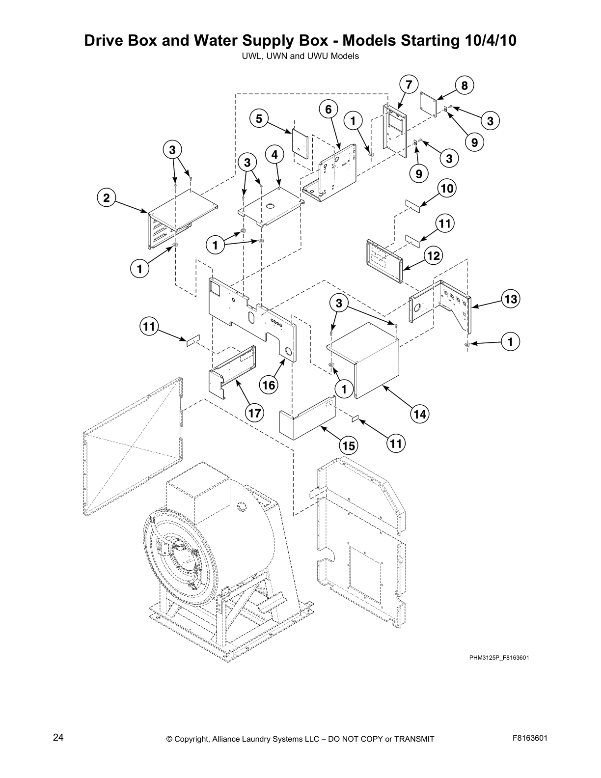 Drive Box and Water Supply Box - Models Starting 10/4/10