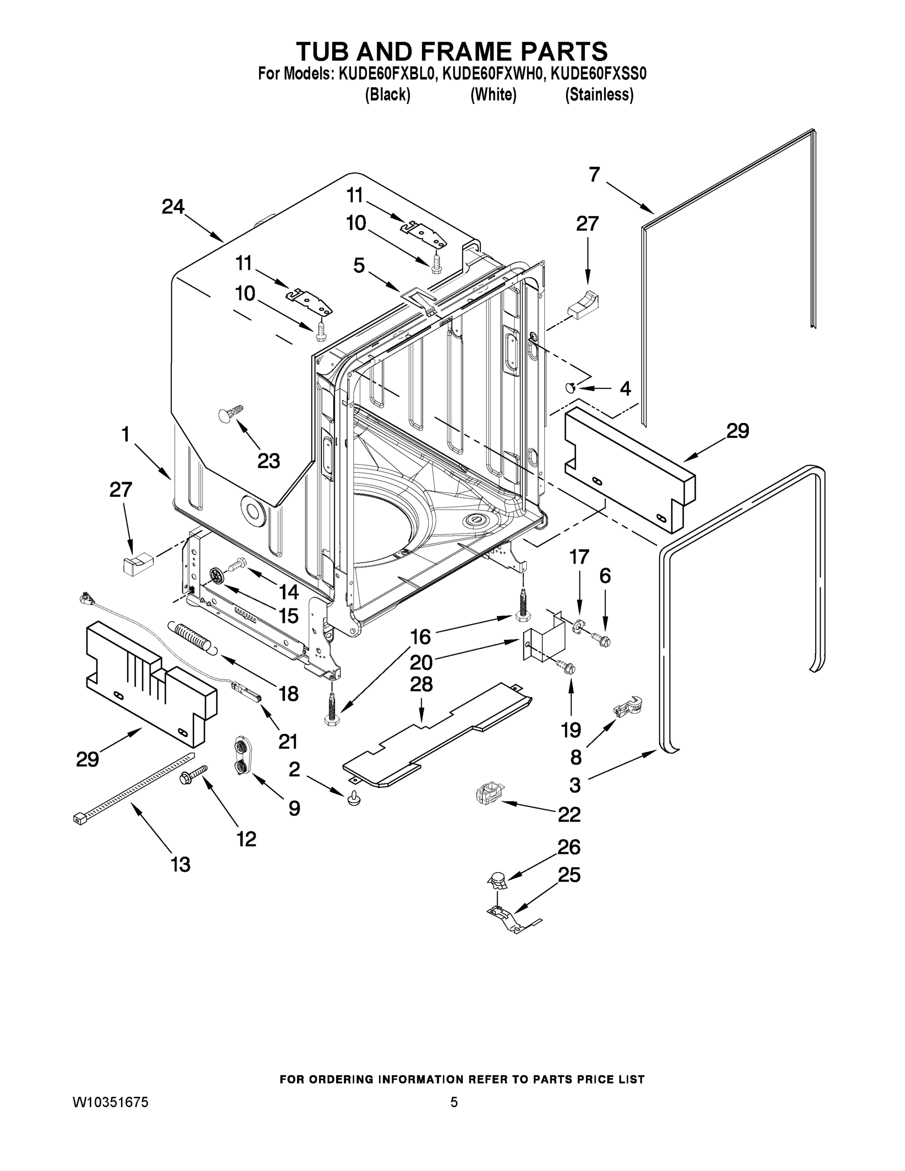 05 - TUB AND FRAME PARTS