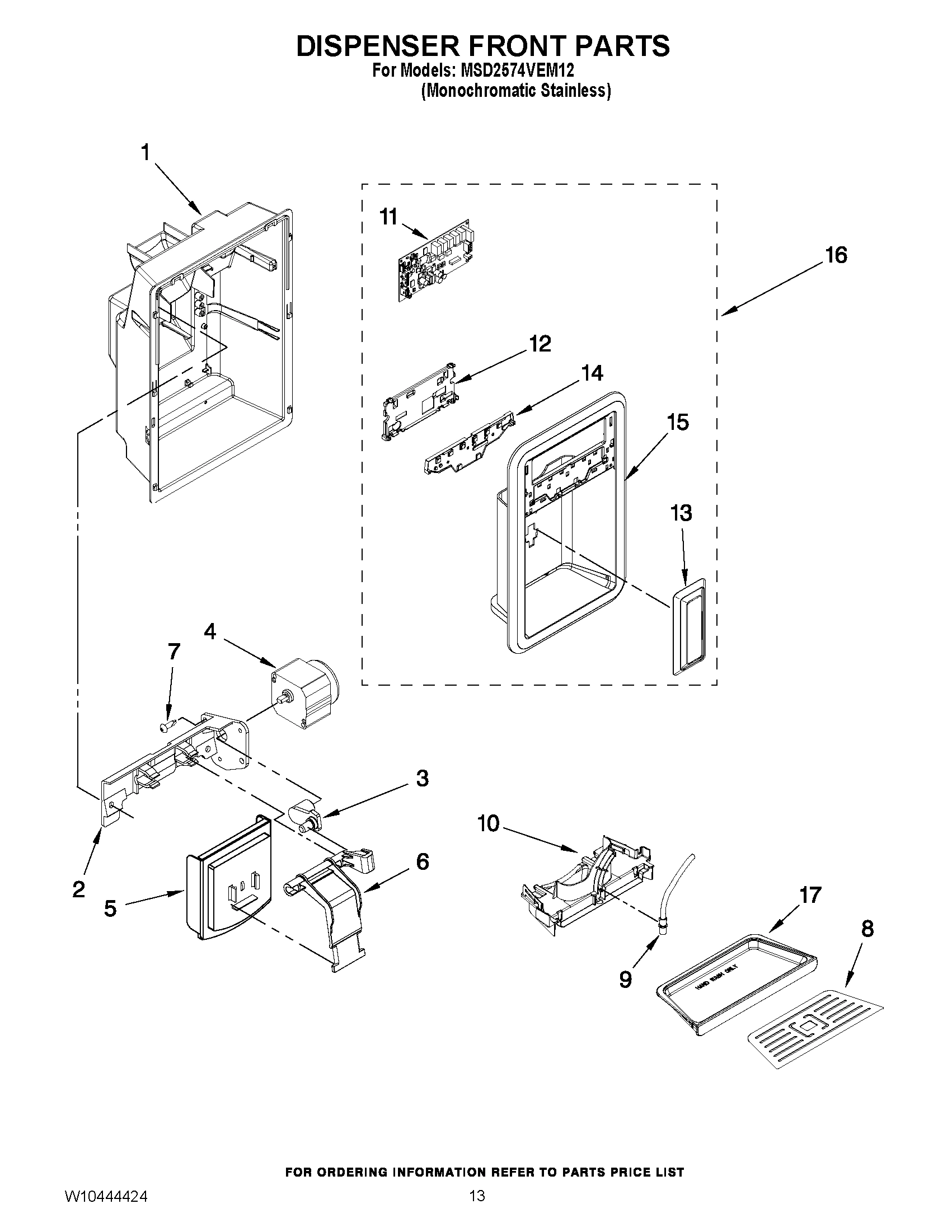 08 - DISPENSER FRONT PARTS