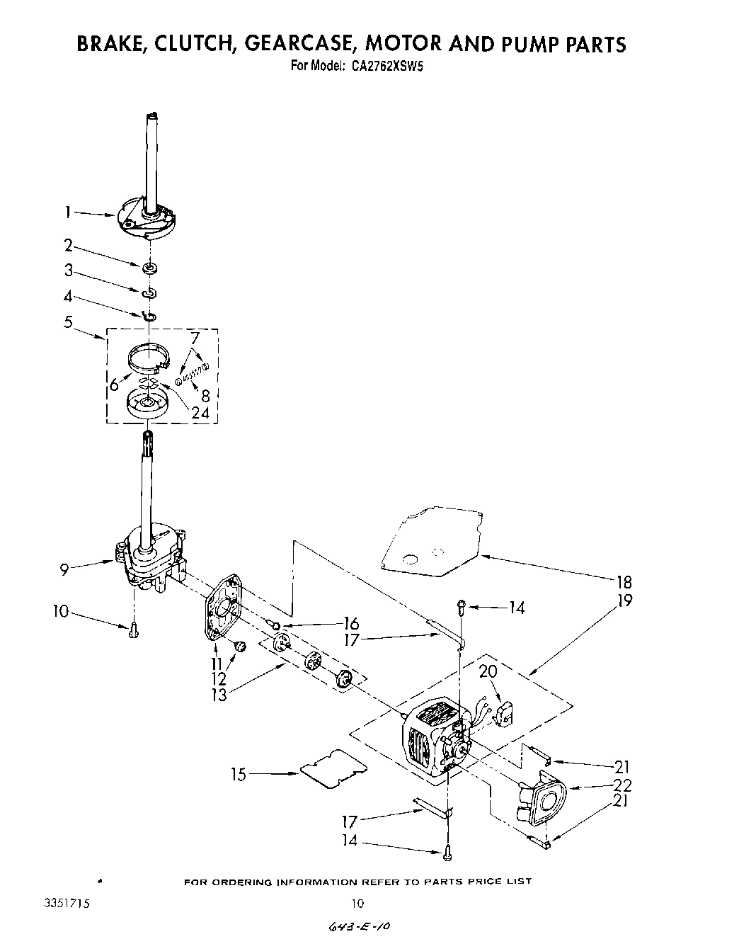 08 - BRAKE, CLUTCH, GEARCASE, MOTOR AND PUMP