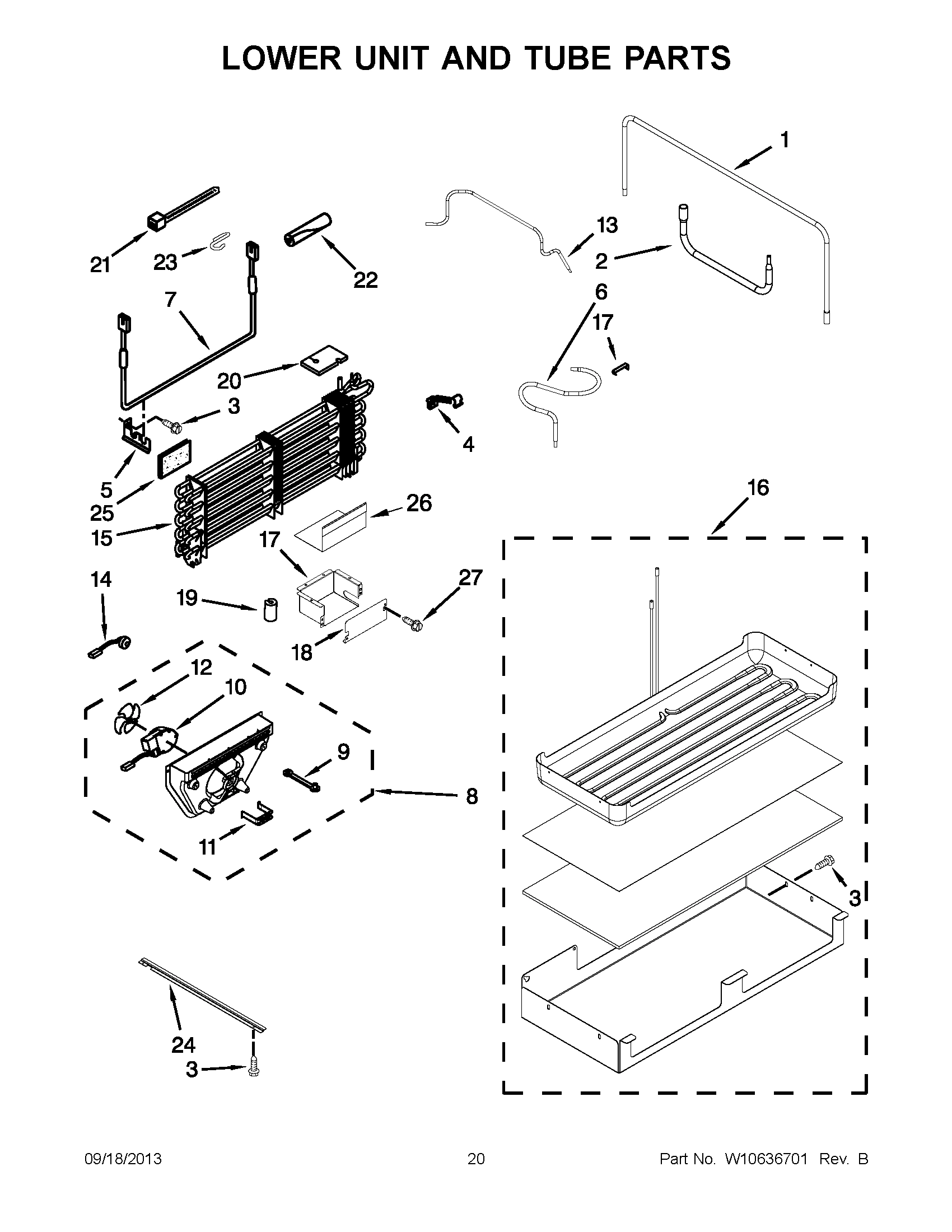 11 - LOWER UNIT AND TUBE PARTS