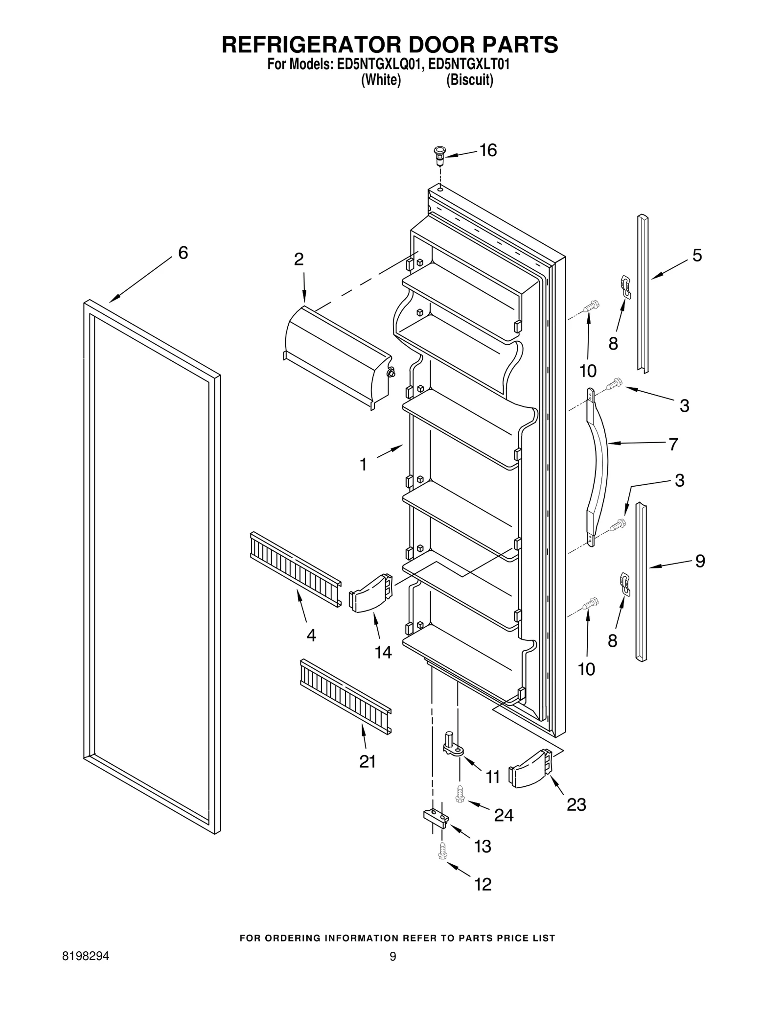 REFRIGERATOR DOOR PARTS