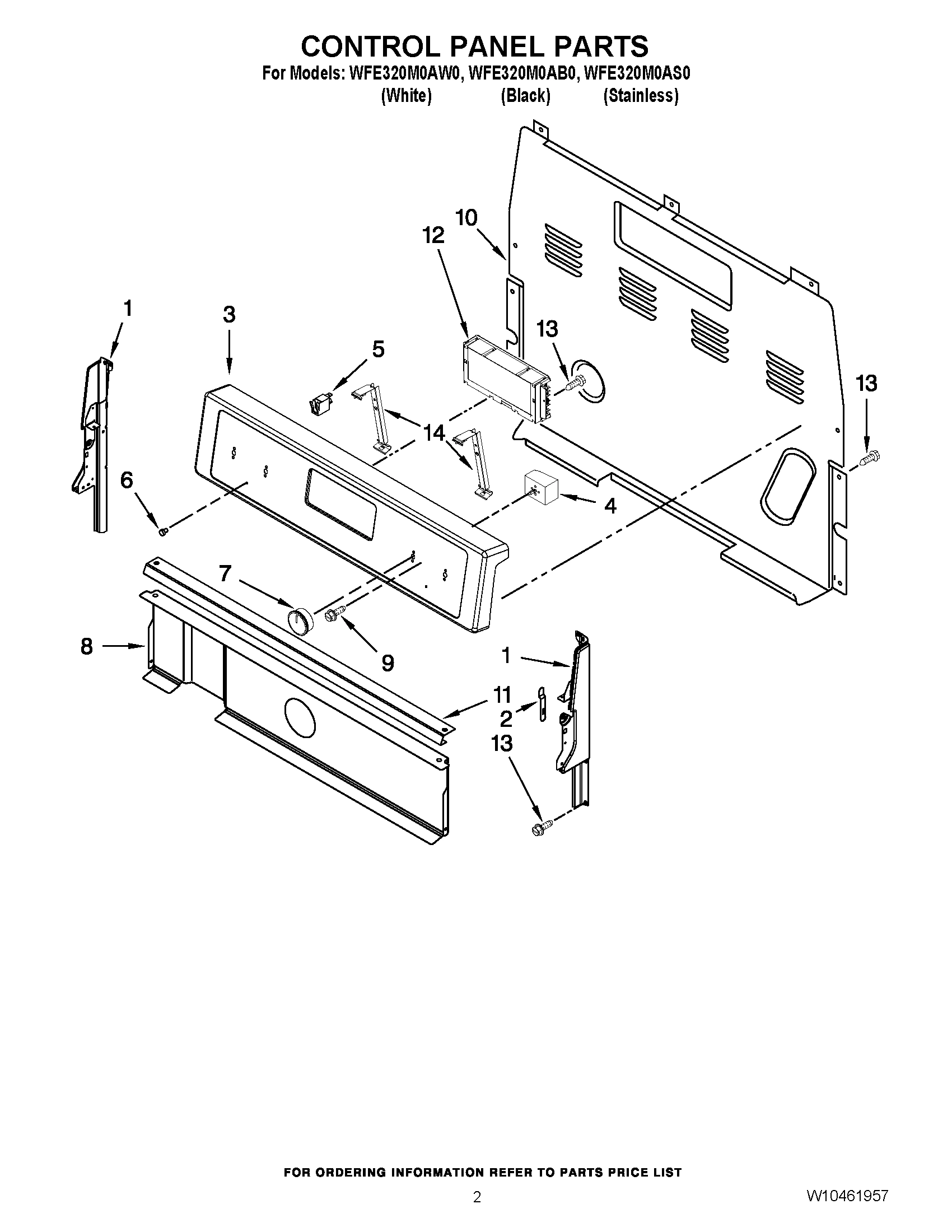 02 - CONTROL PANEL PARTS