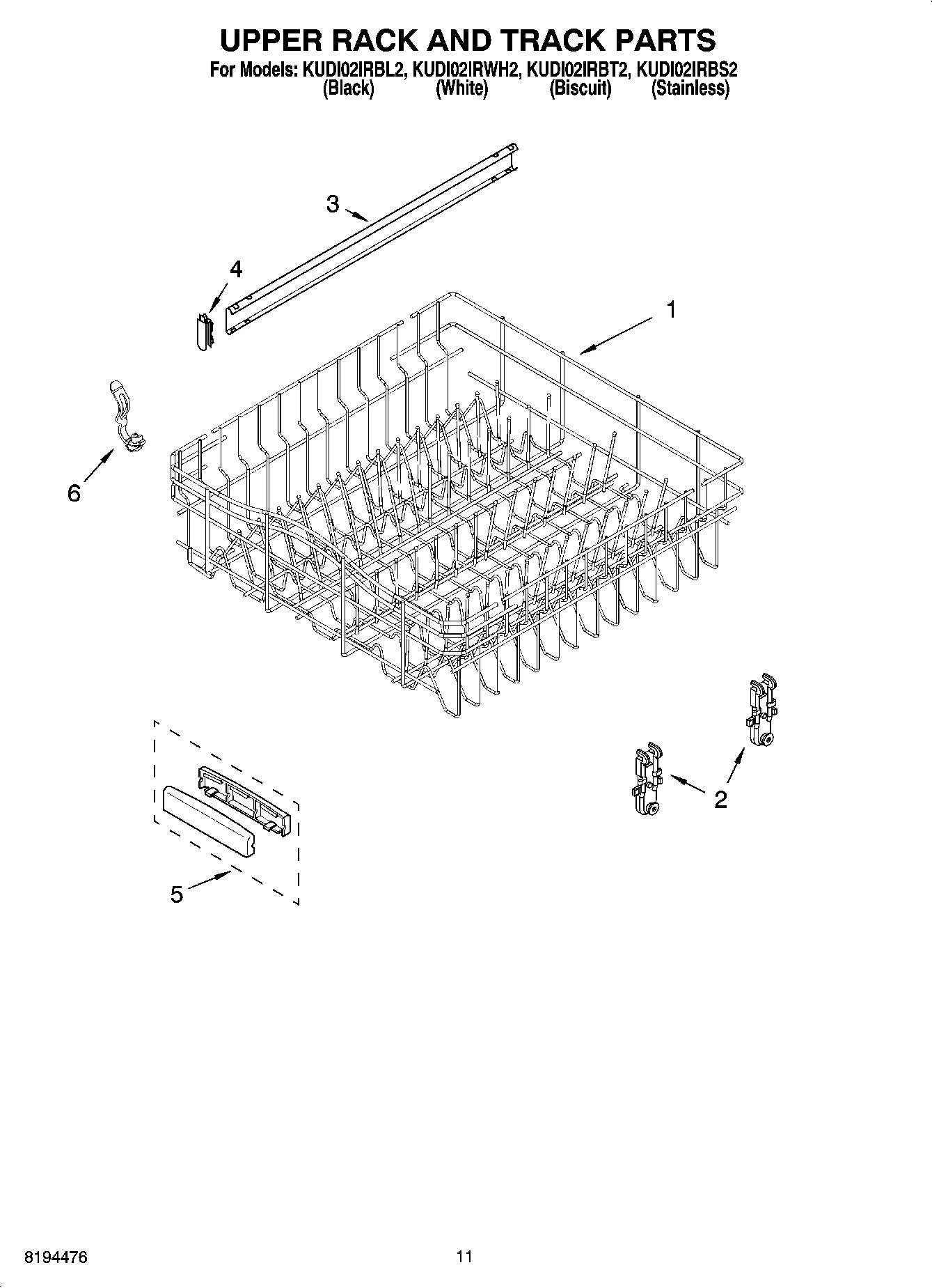09 - UPPER RACK AND TRACK PARTS