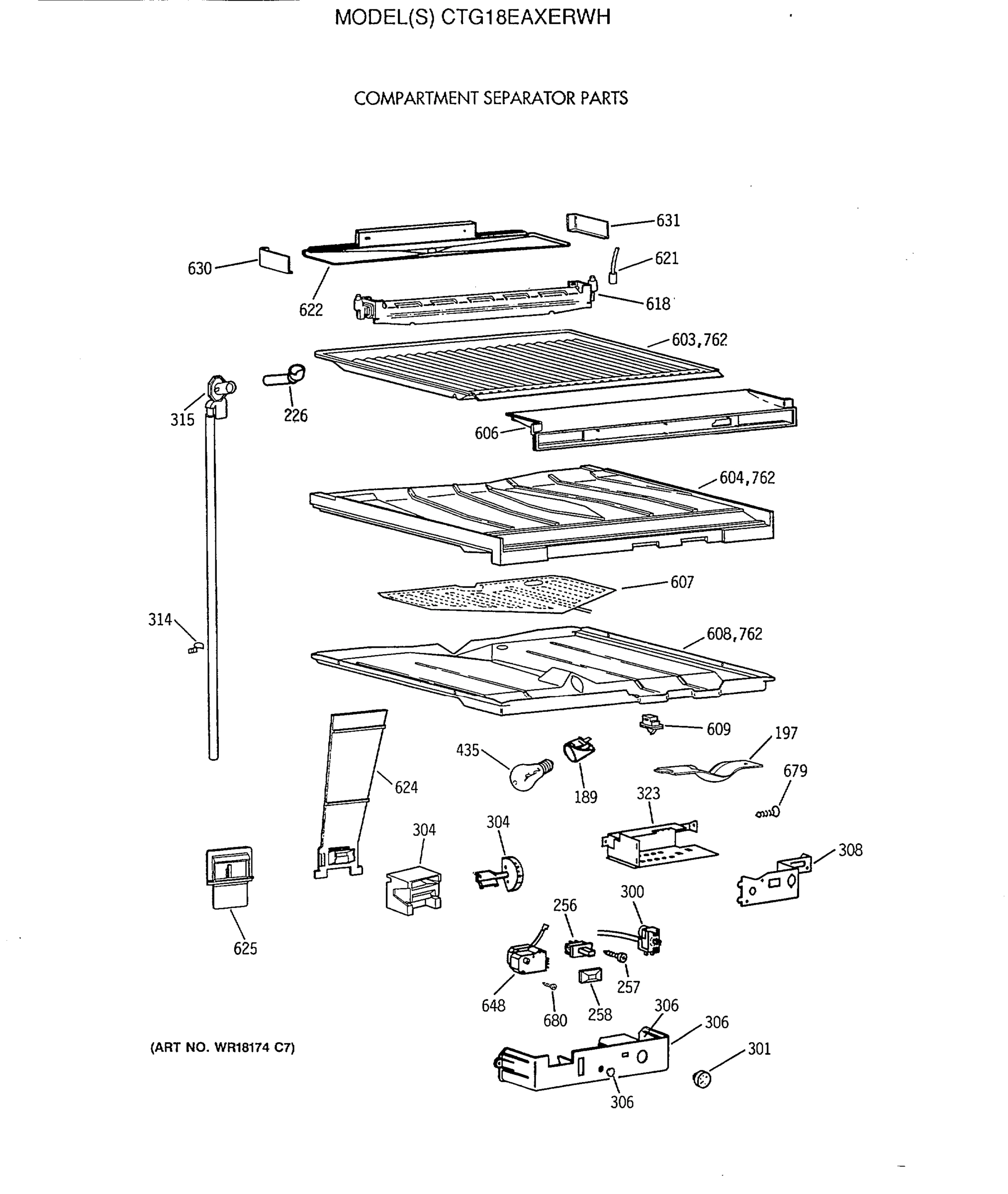 COMPARTMENT SEPARATOR PARTS
