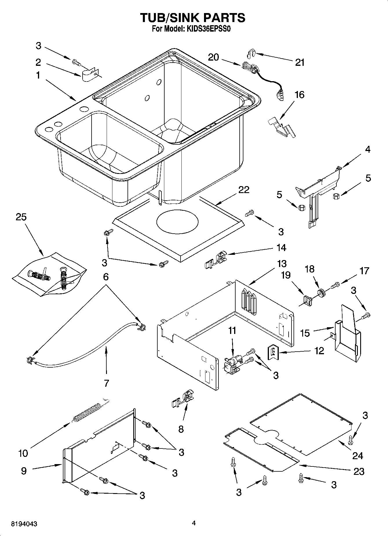 03 - TUB/SINK PARTS