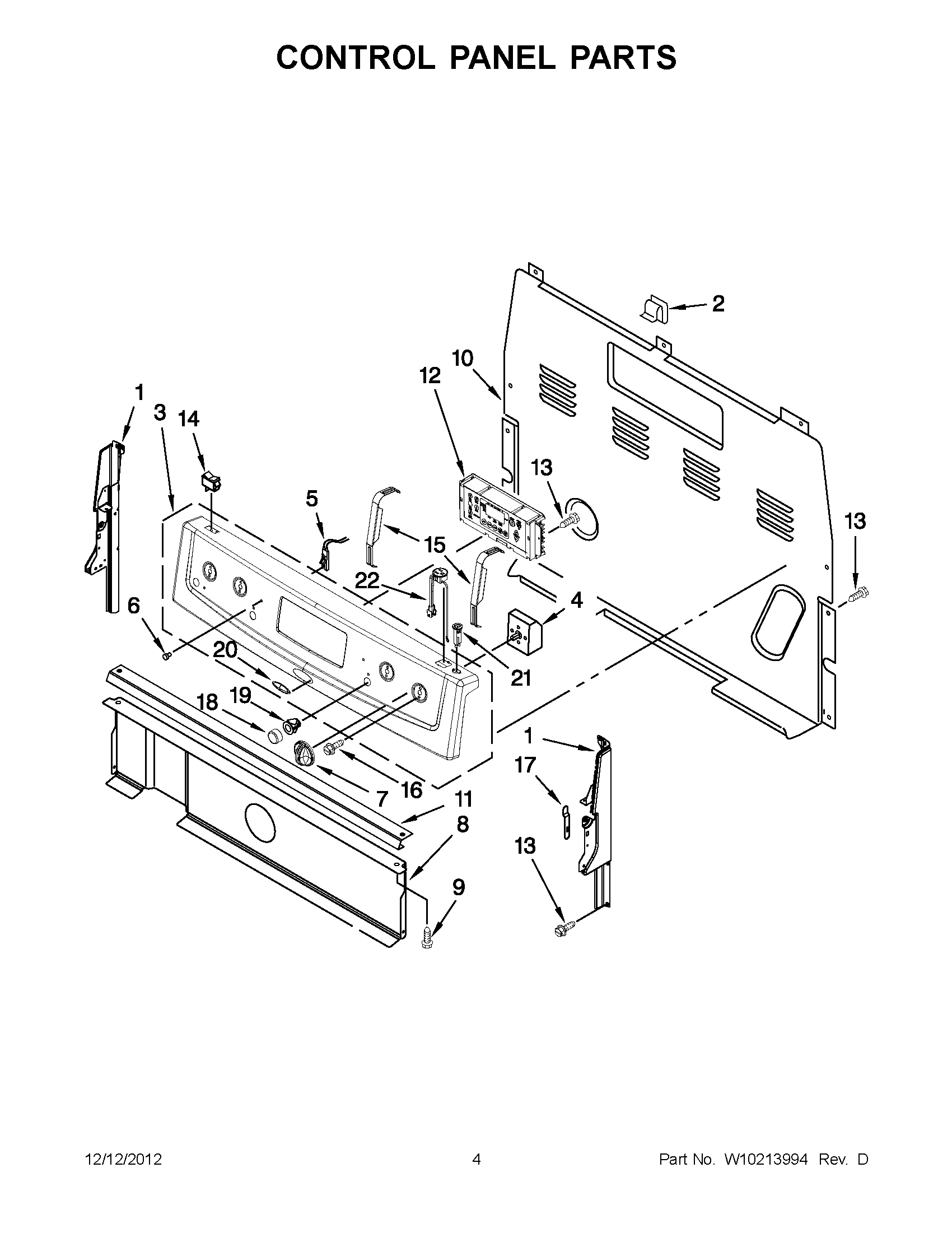 02 - CONTROL PANEL PARTS