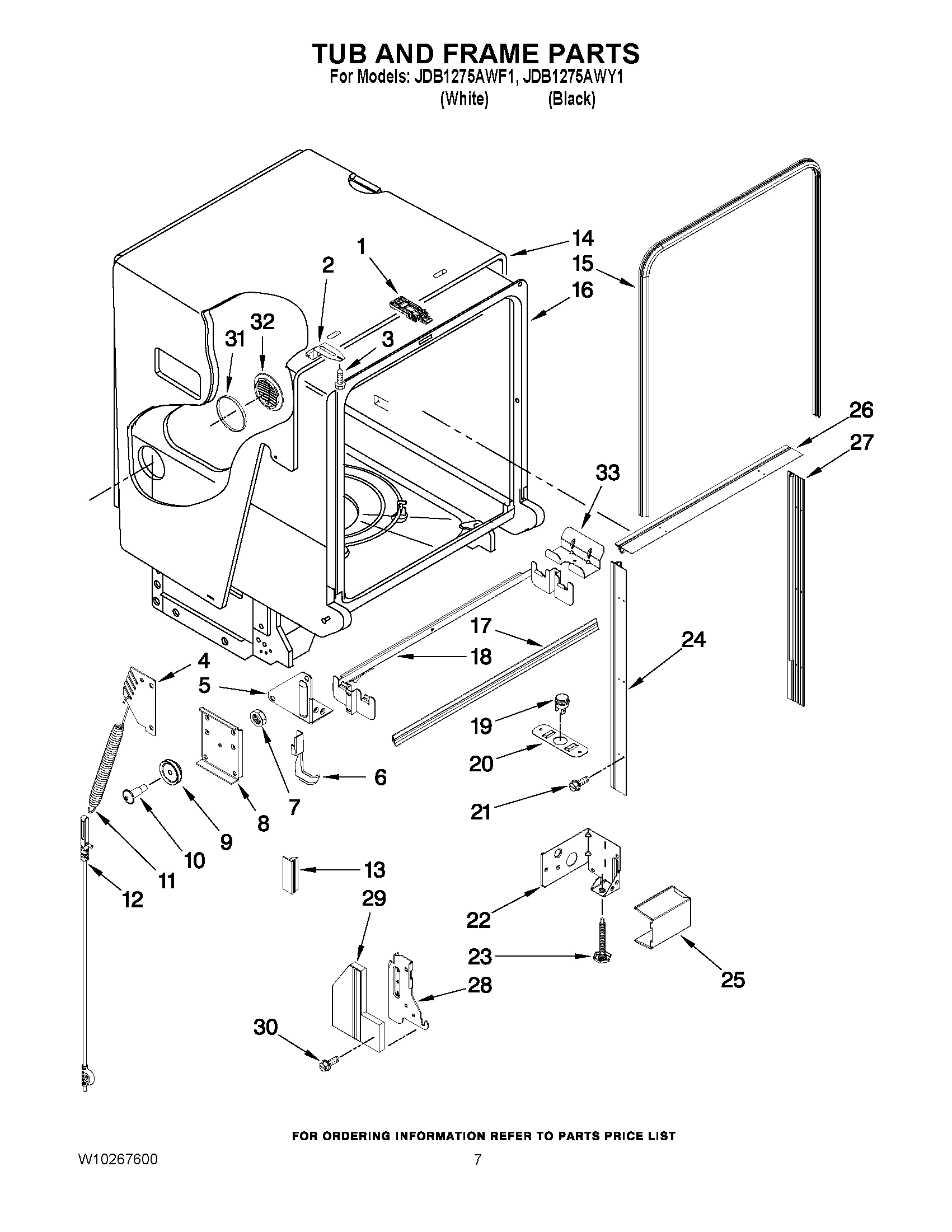 07 - TUB AND FRAME PARTS