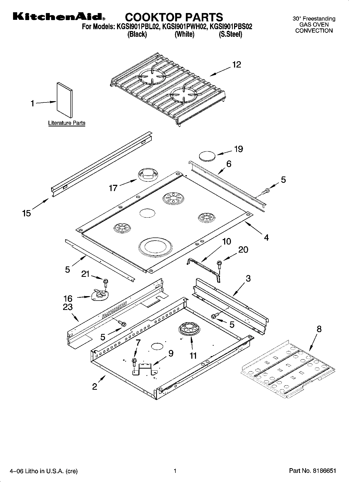 01 - COOKTOP PARTS
