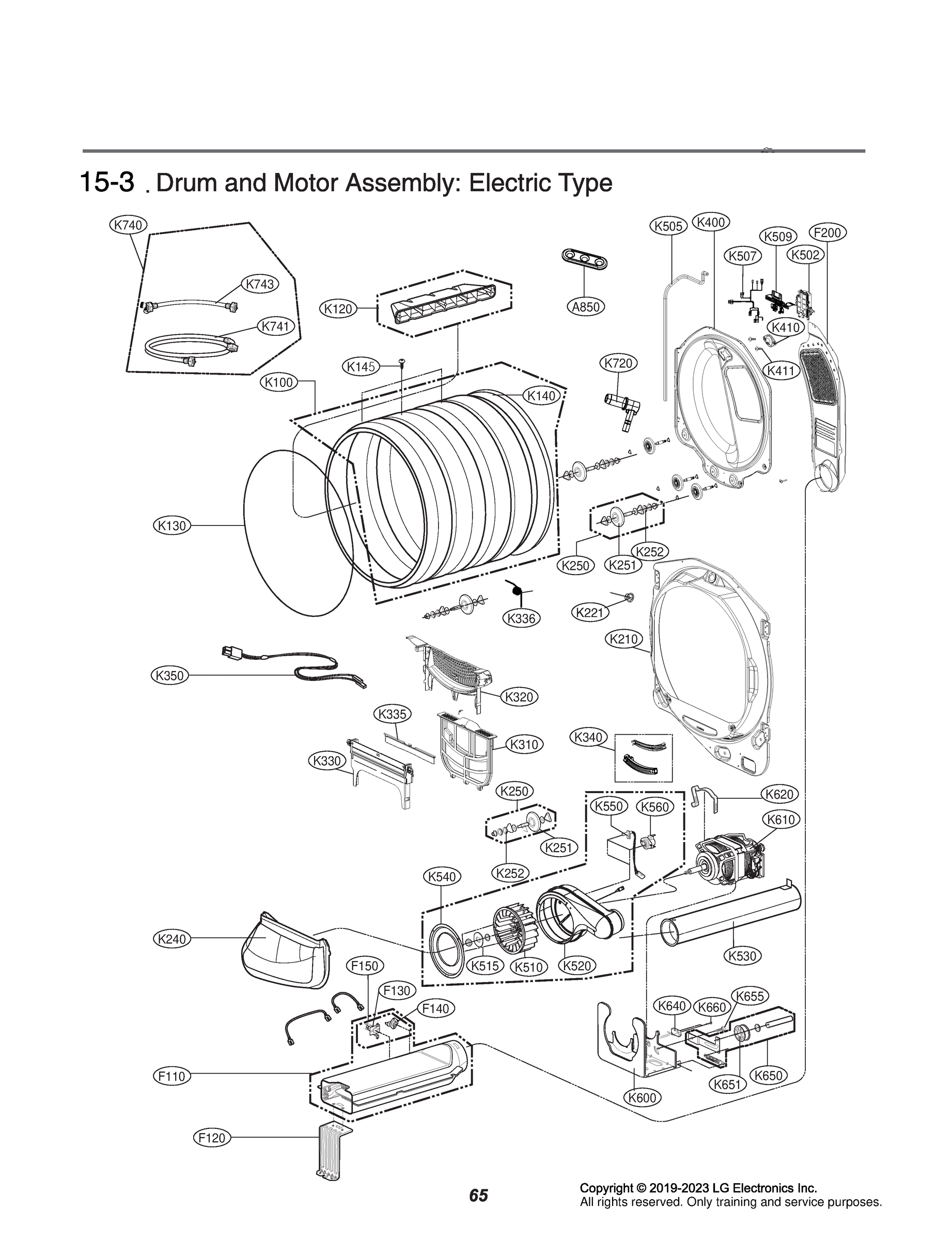 DRUM AND MOTOR ASSEMBLY